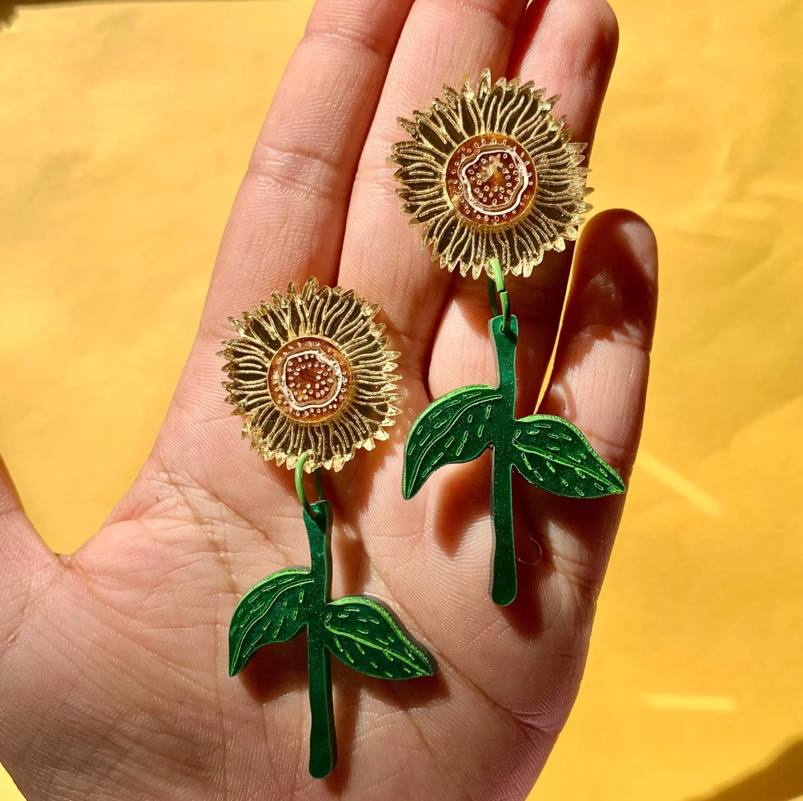 Not Picasso Jewellery>From The Garden Sunflower Earrings