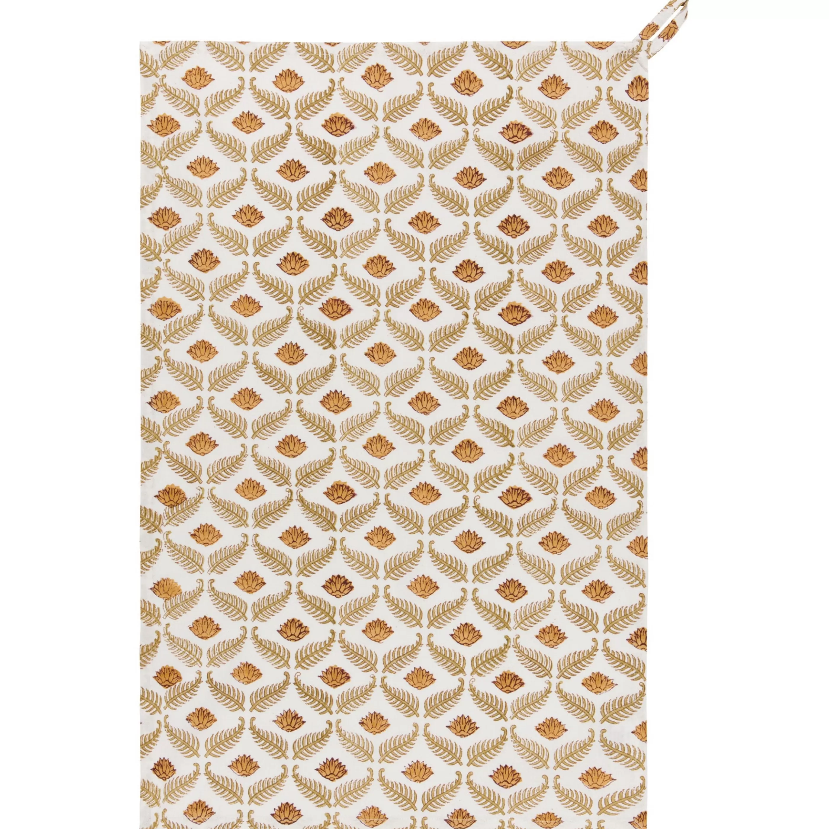 Danica Kitchen & Dining>Frond Block Print Tea Towel