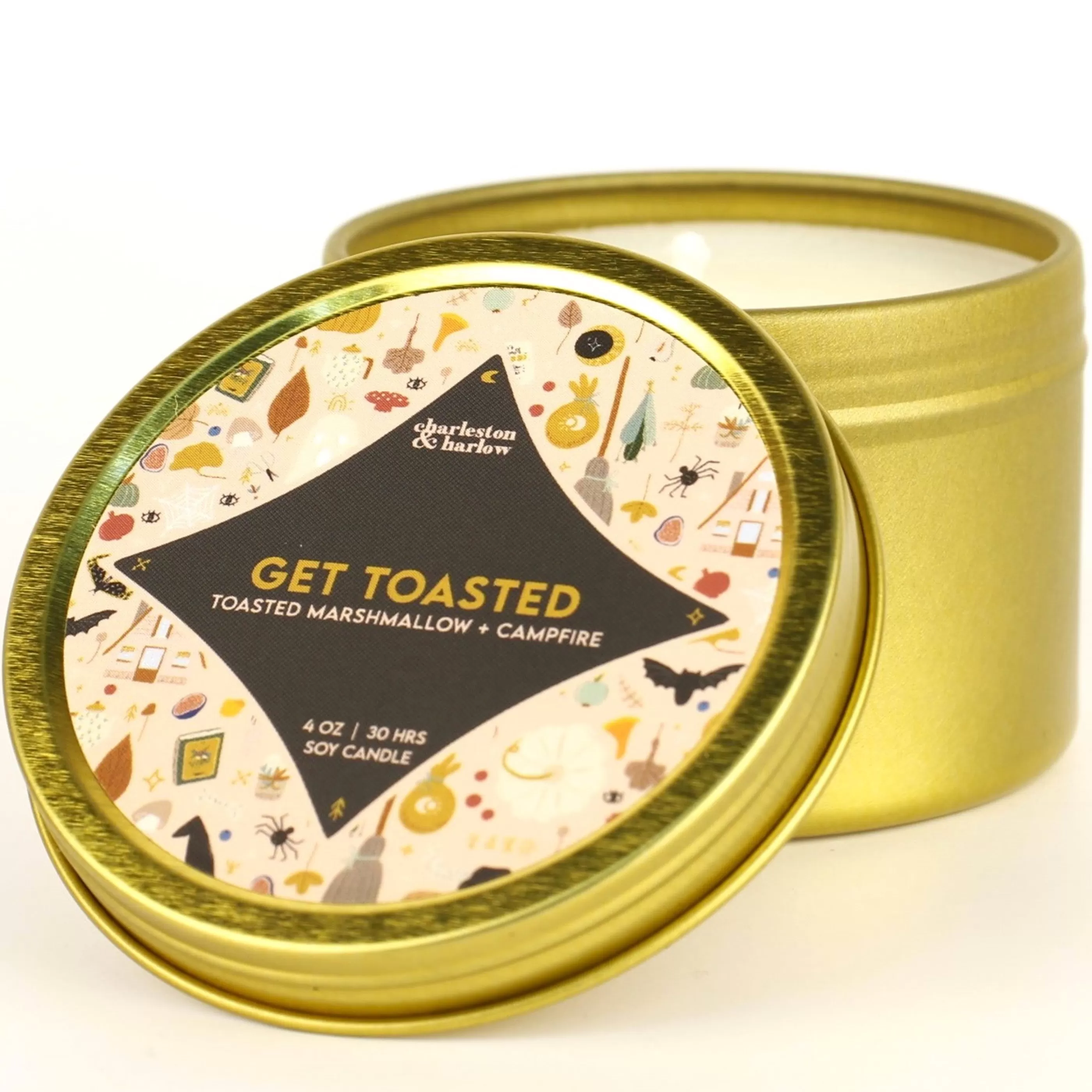 Charleston & Harlow Candle Co. Candles & Home Fragrances>Get Toasted Soy Wax Candle Travel Tin