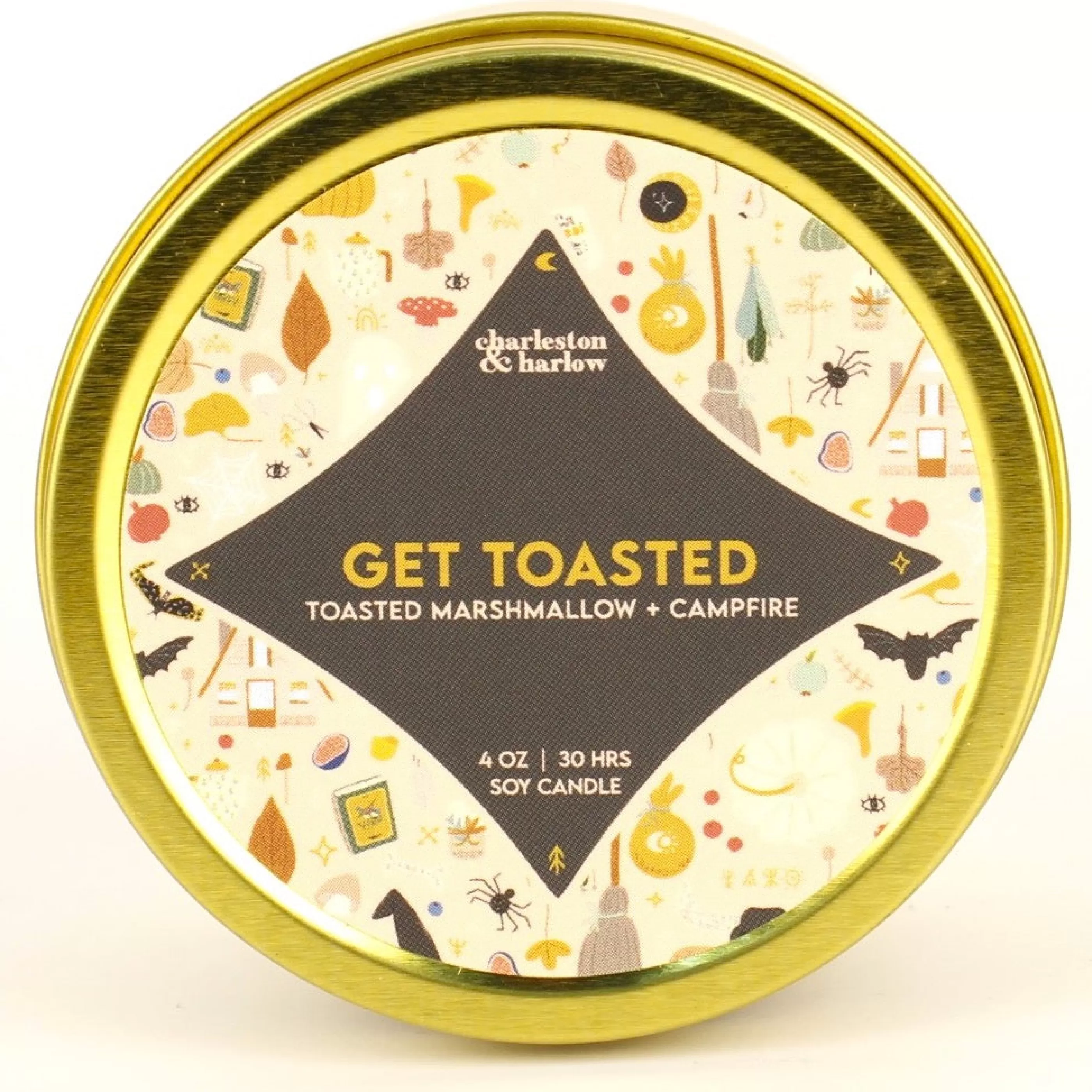 Charleston & Harlow Candle Co. Candles & Home Fragrances>Get Toasted Soy Wax Candle Travel Tin