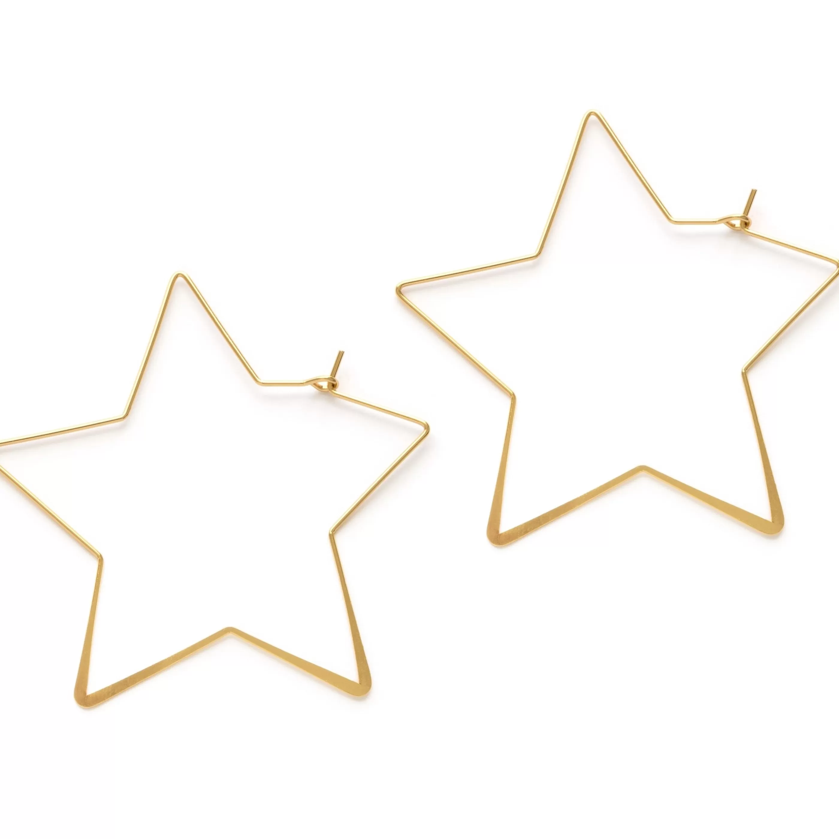 Amano Studio Jewellery>Giant Star Hoop Earrings Gold