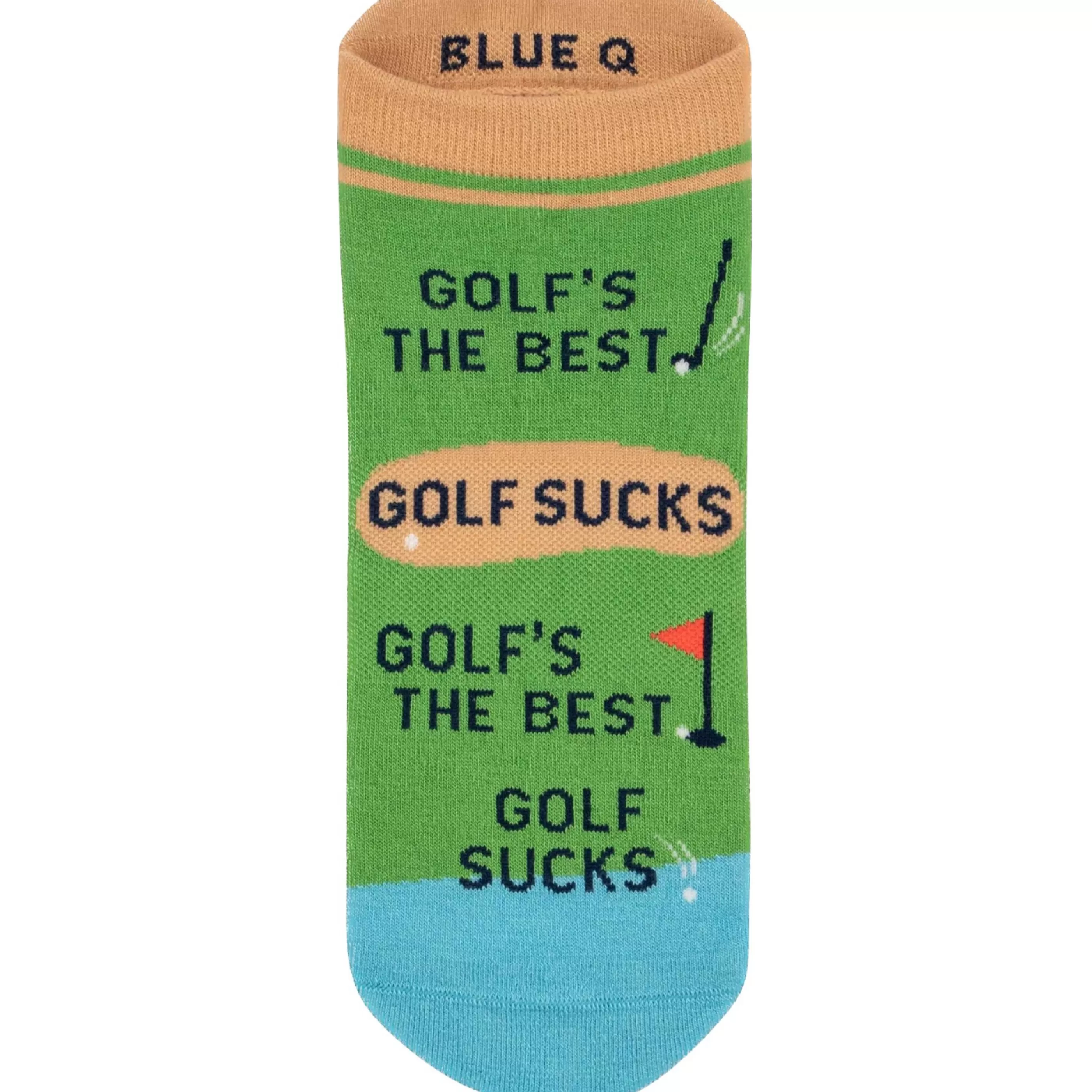 Blue Q Men's Socks>Golf Sucks Sneaker Socks