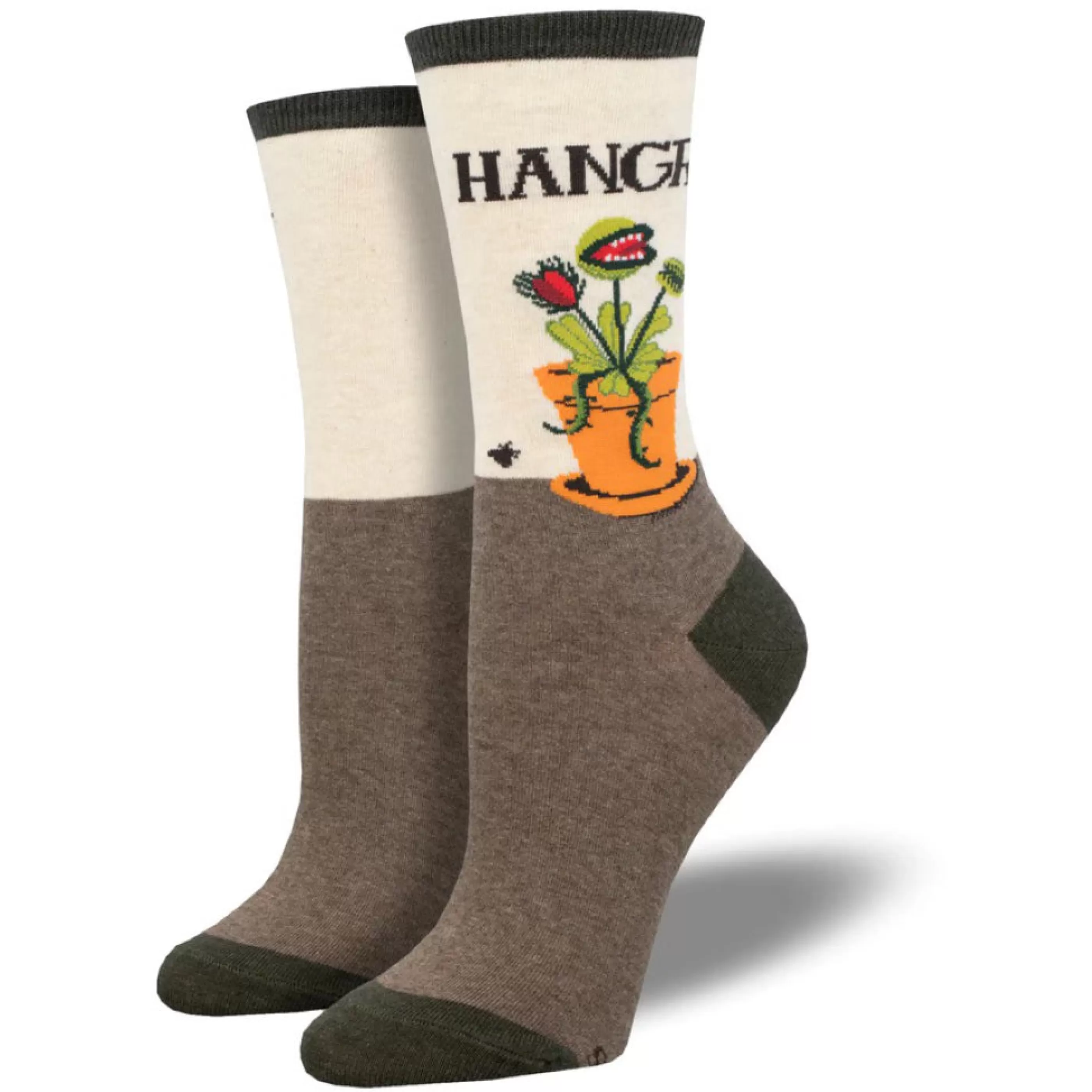 SockSmith Women's Socks>Hangry Socks Ivory Heather