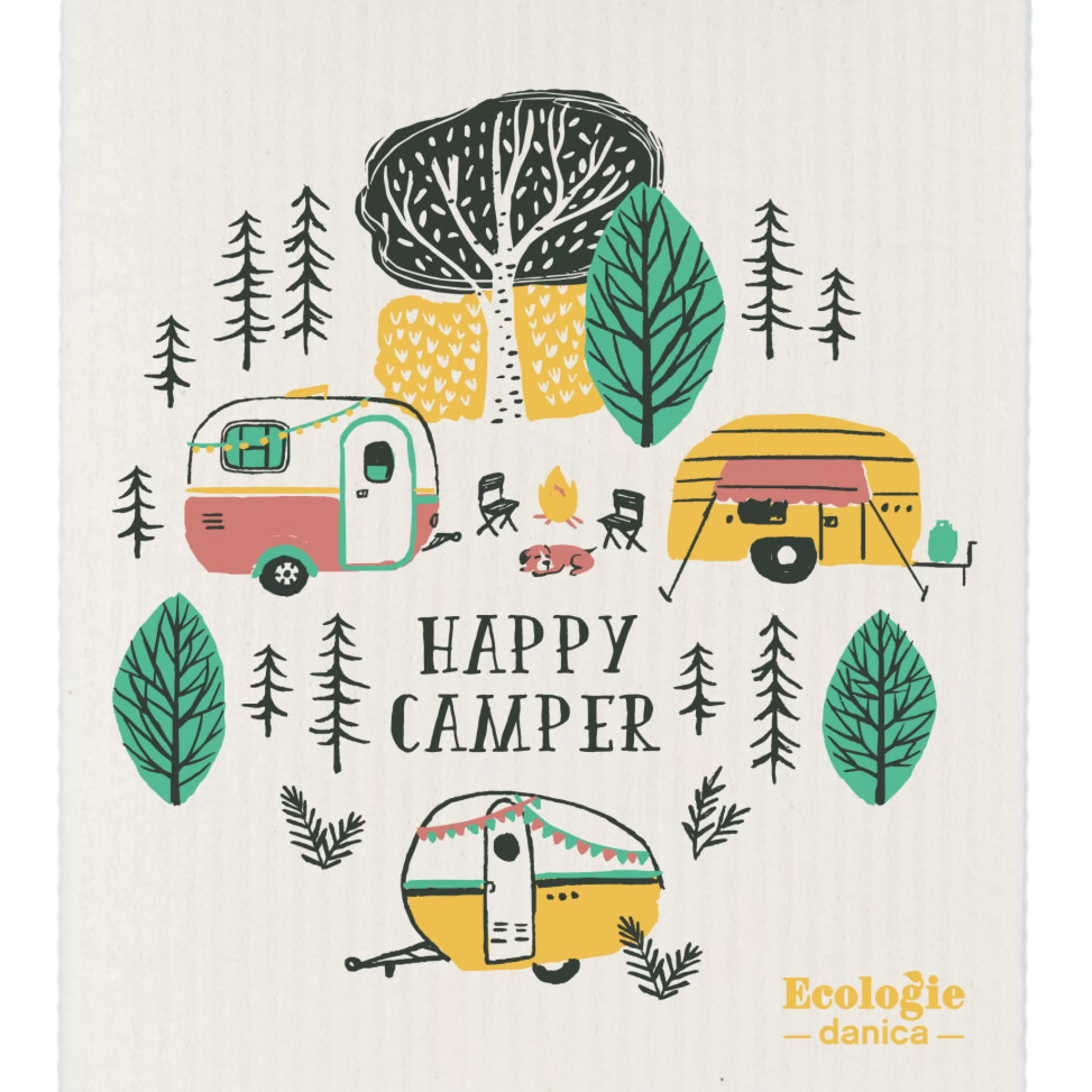 Danica Kitchen & Dining>Happy Camper Swedish Sponge Cloth