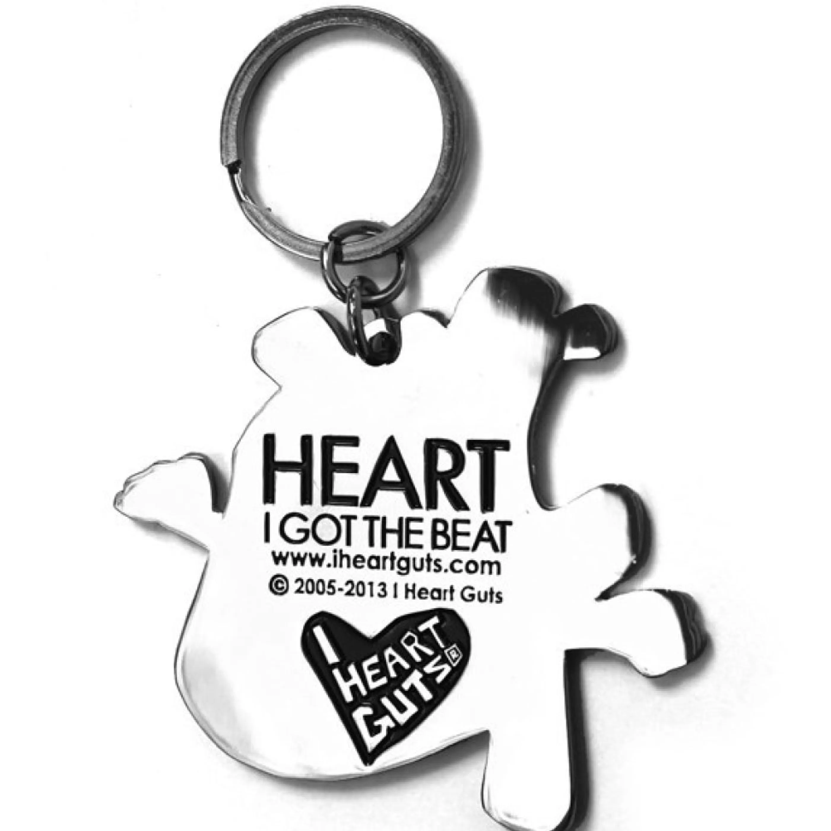 I Heart Guts Pins, Patches & Keychains>Heart Key Chain