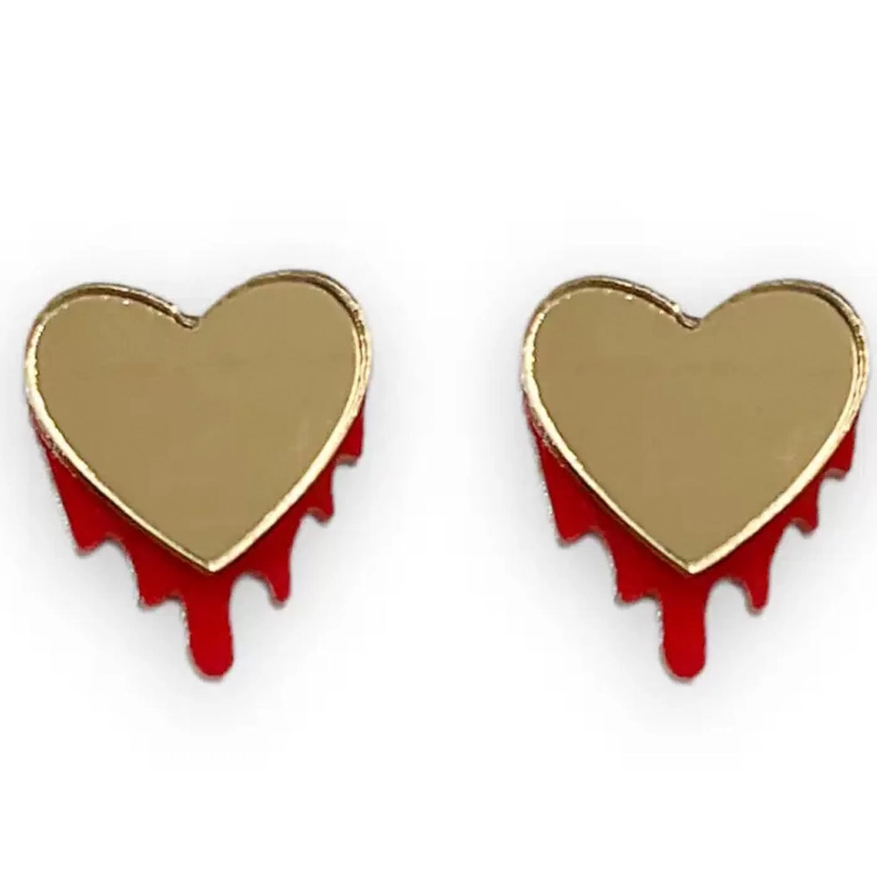 Vinca Jewellery>Heart Melt Earrings