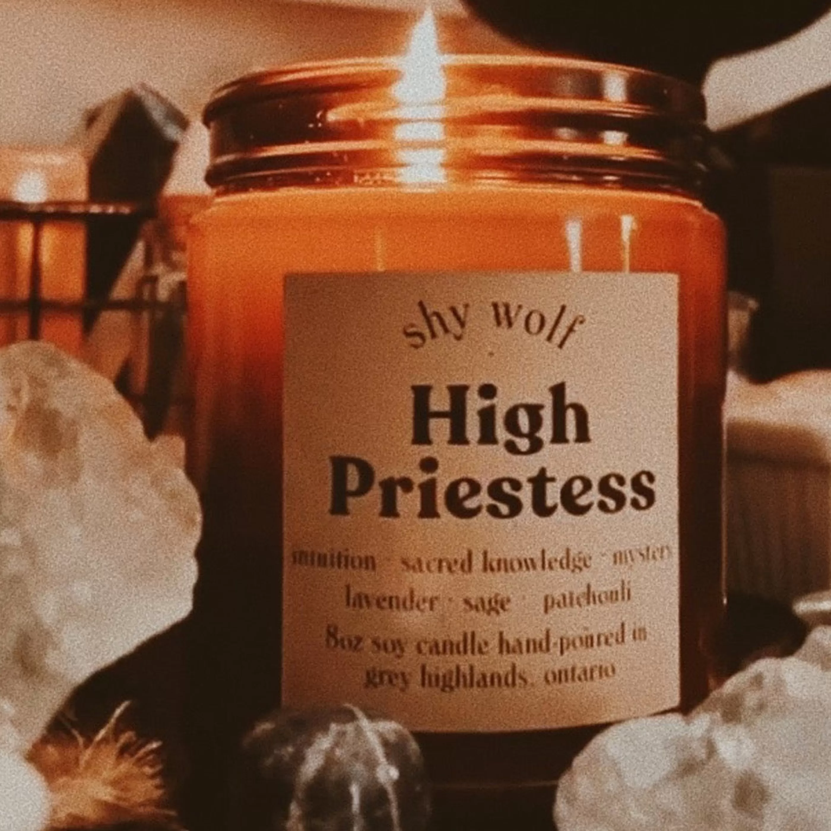 Shy Wolf Candles Candles & Home Fragrances>High Priestess Tarot Candle