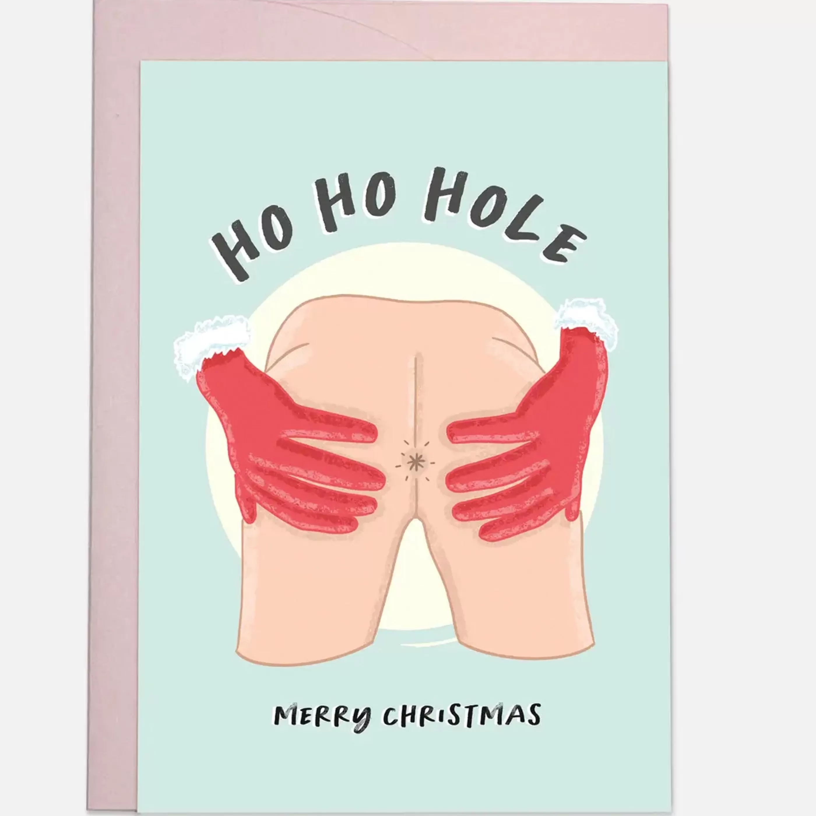 Kaart Blanche Ho Ho Hole Christmas Card Online