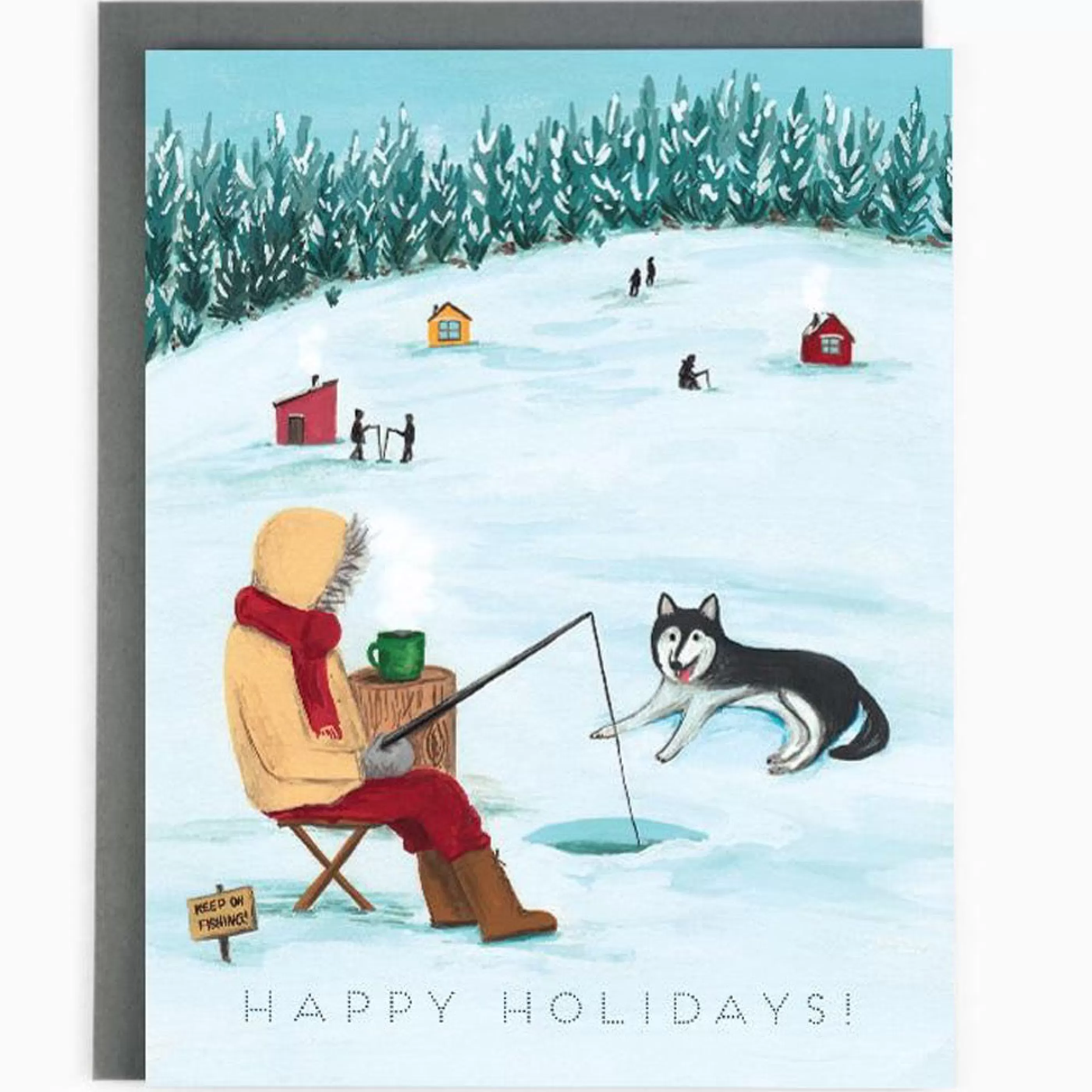 The Paperhood Holiday Ice Fishing Card Online