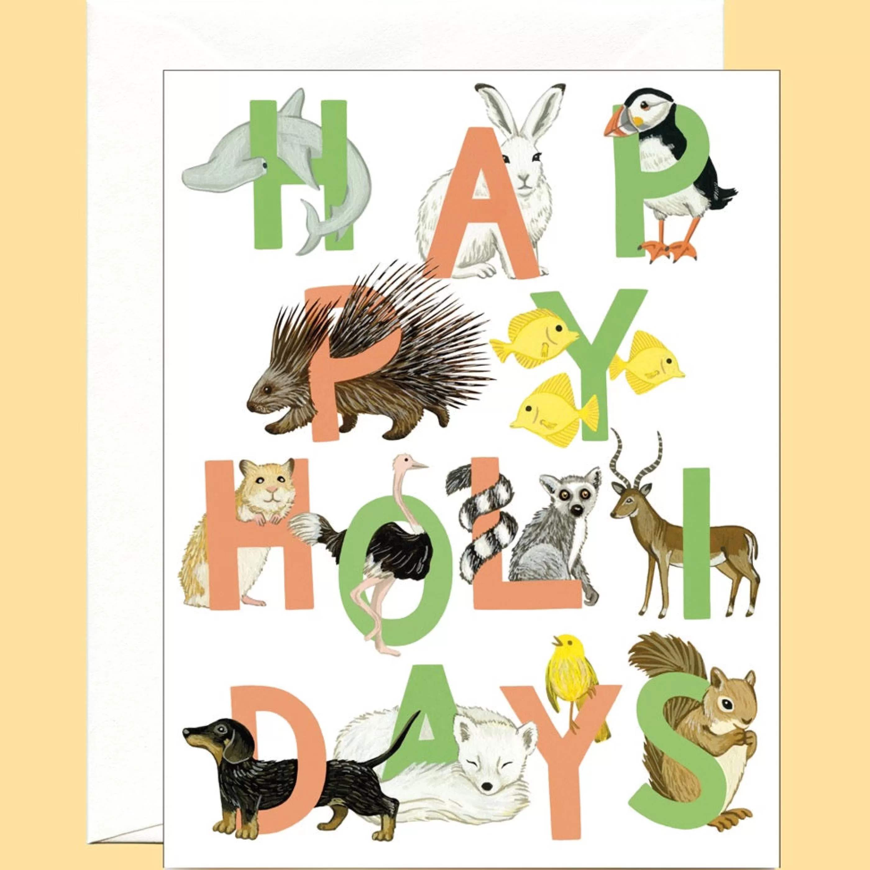 Yeppie Paper Holiday Menagerie Animals Boxed Cards Clearance