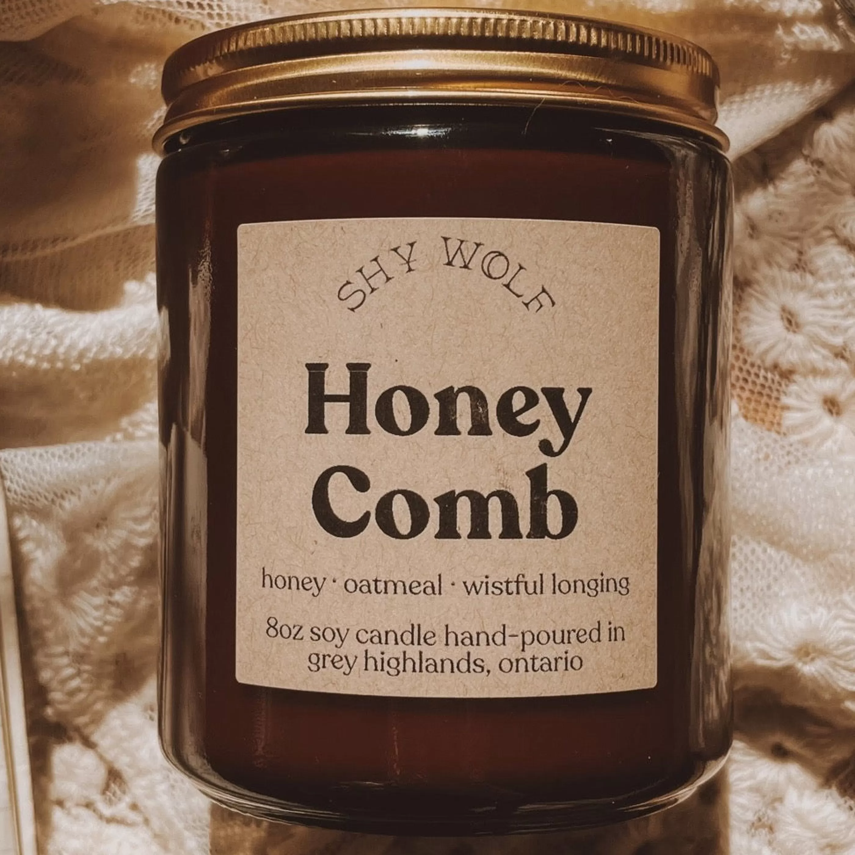 Shy Wolf Candles Candles & Home Fragrances>Honeycomb Soy Wax Candle