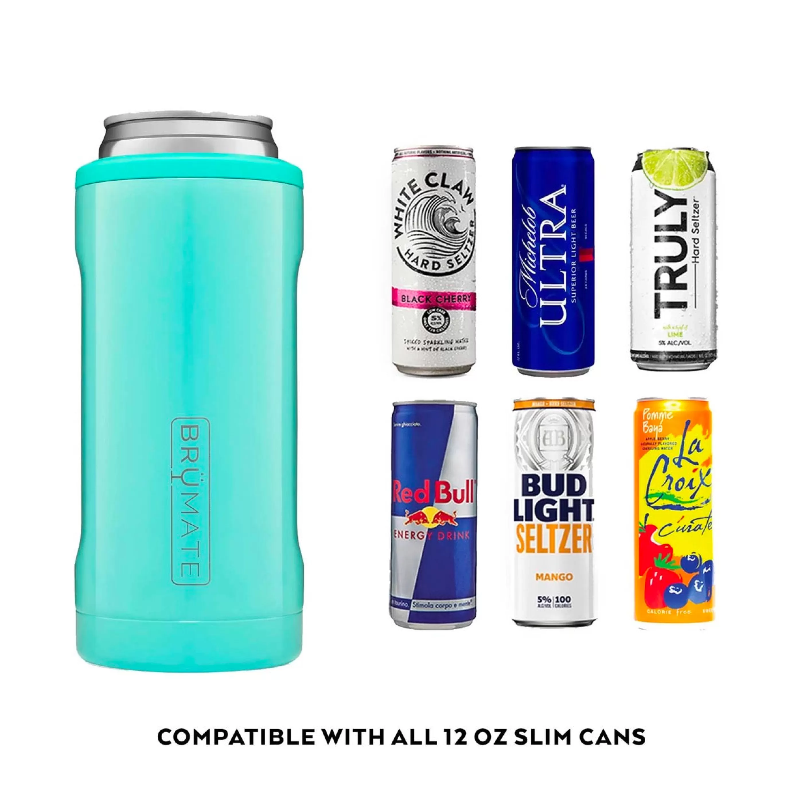 BrüMate Water Bottles & Travel Cups>Hopsulator Slim Glitter Peacock