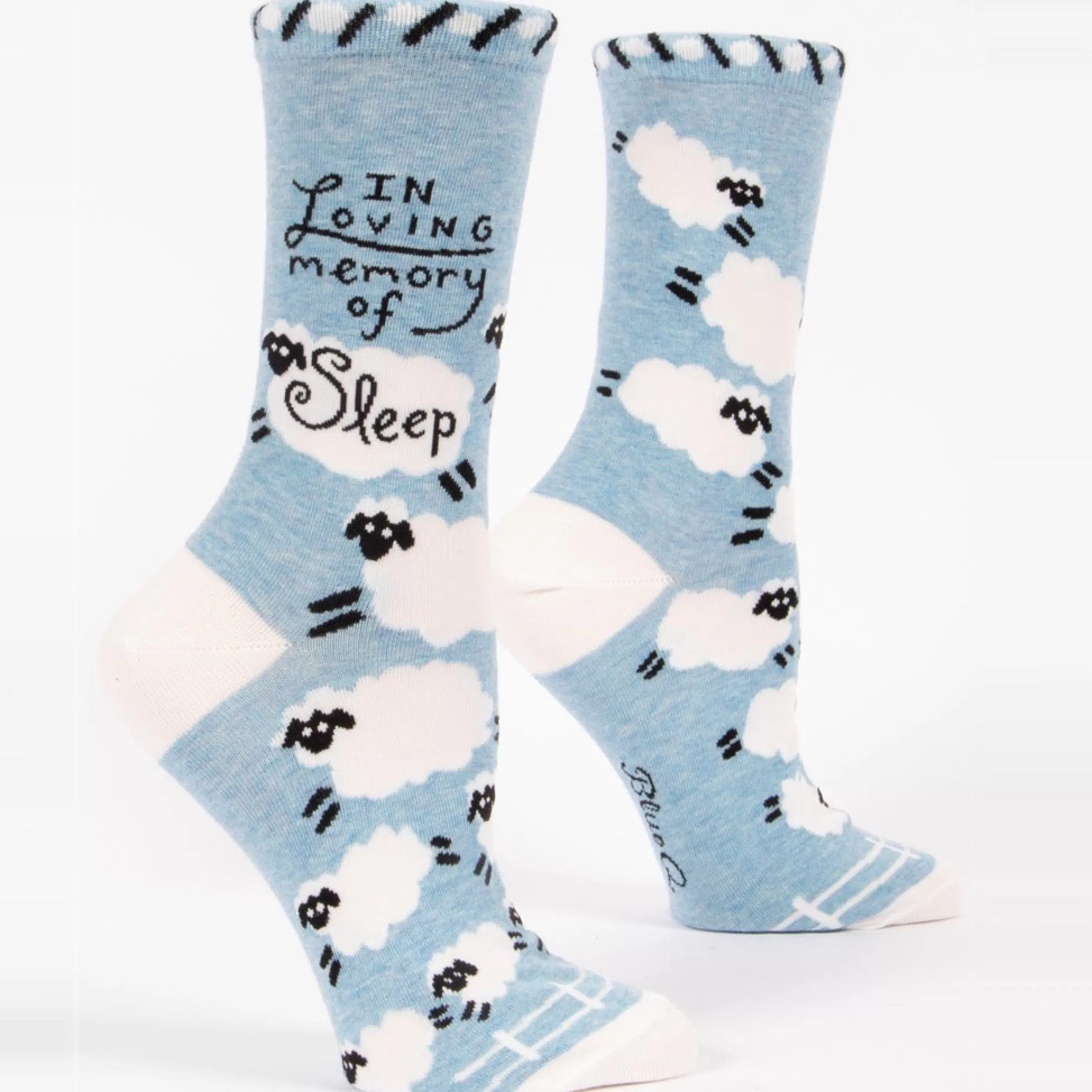 Blue Q Women's Socks>In Loving Memory Of Sleep Crew Socks