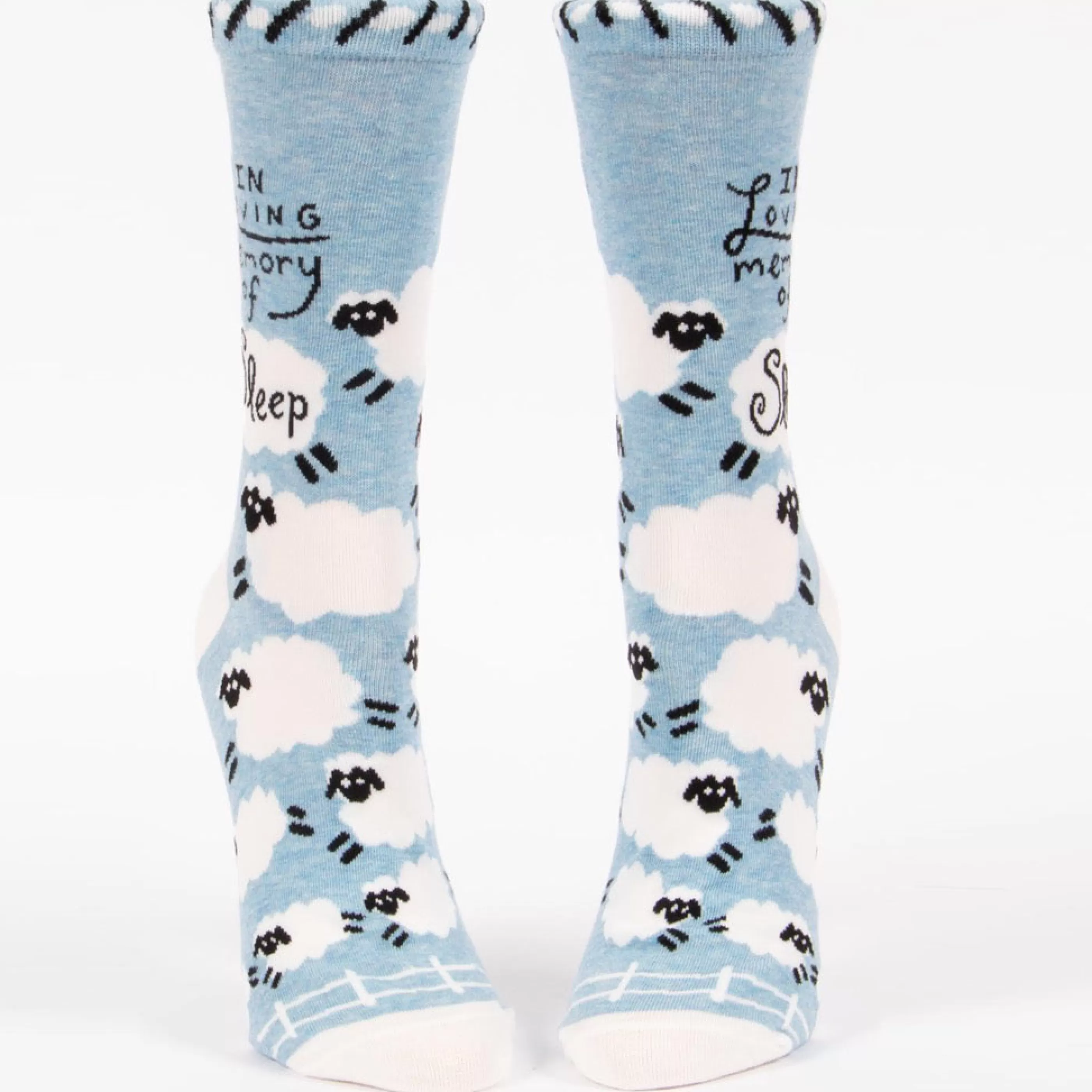 Blue Q Women's Socks>In Loving Memory Of Sleep Crew Socks