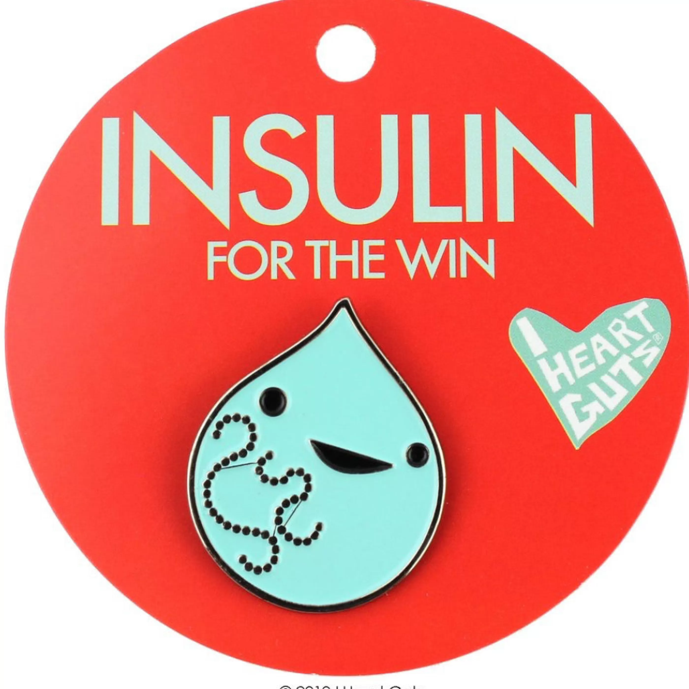 I Heart Guts Pins, Patches & Keychains>Insulin For The Win Lapel Pin