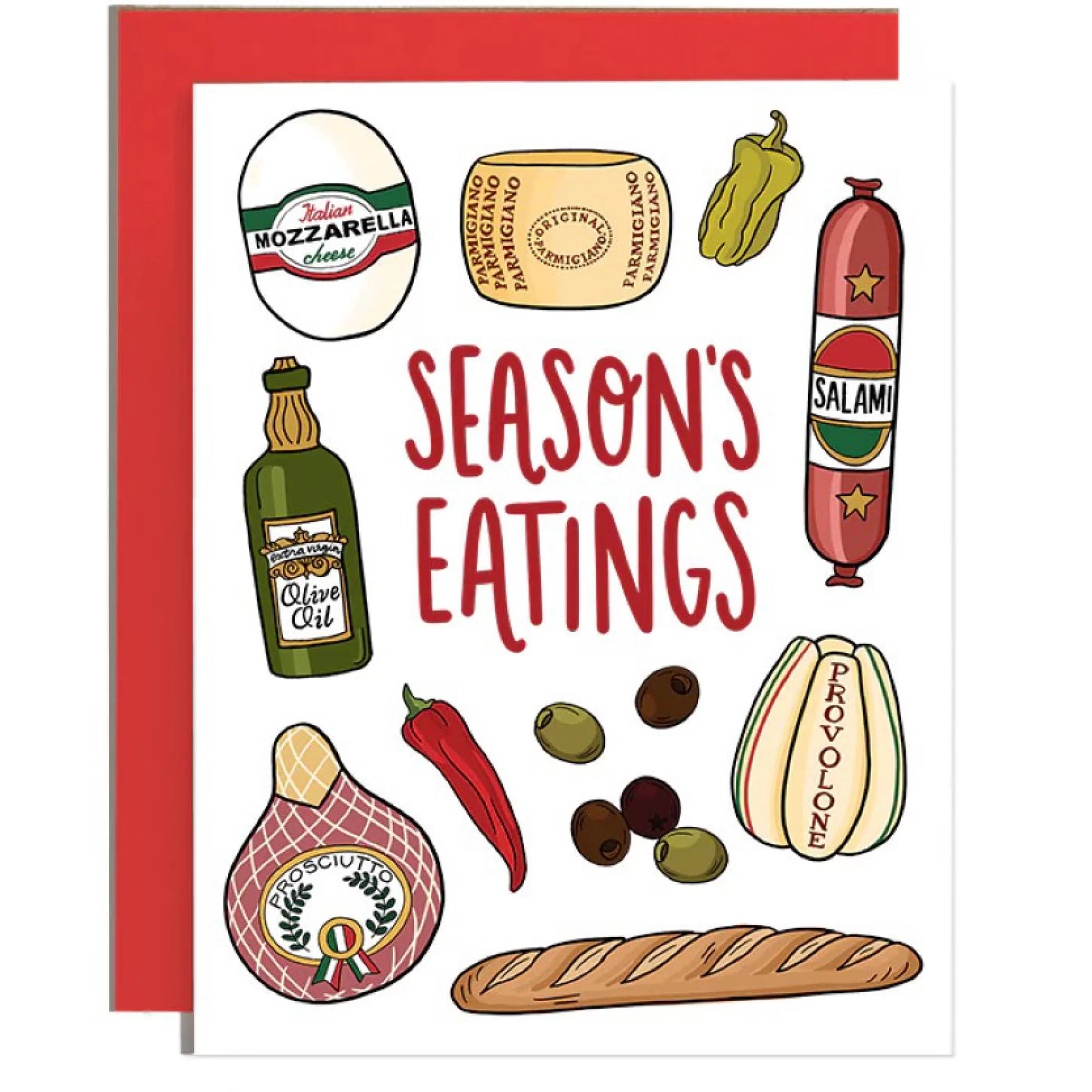 Brittany Paige Italian Meat & Cheeses Holiday Card Cheap