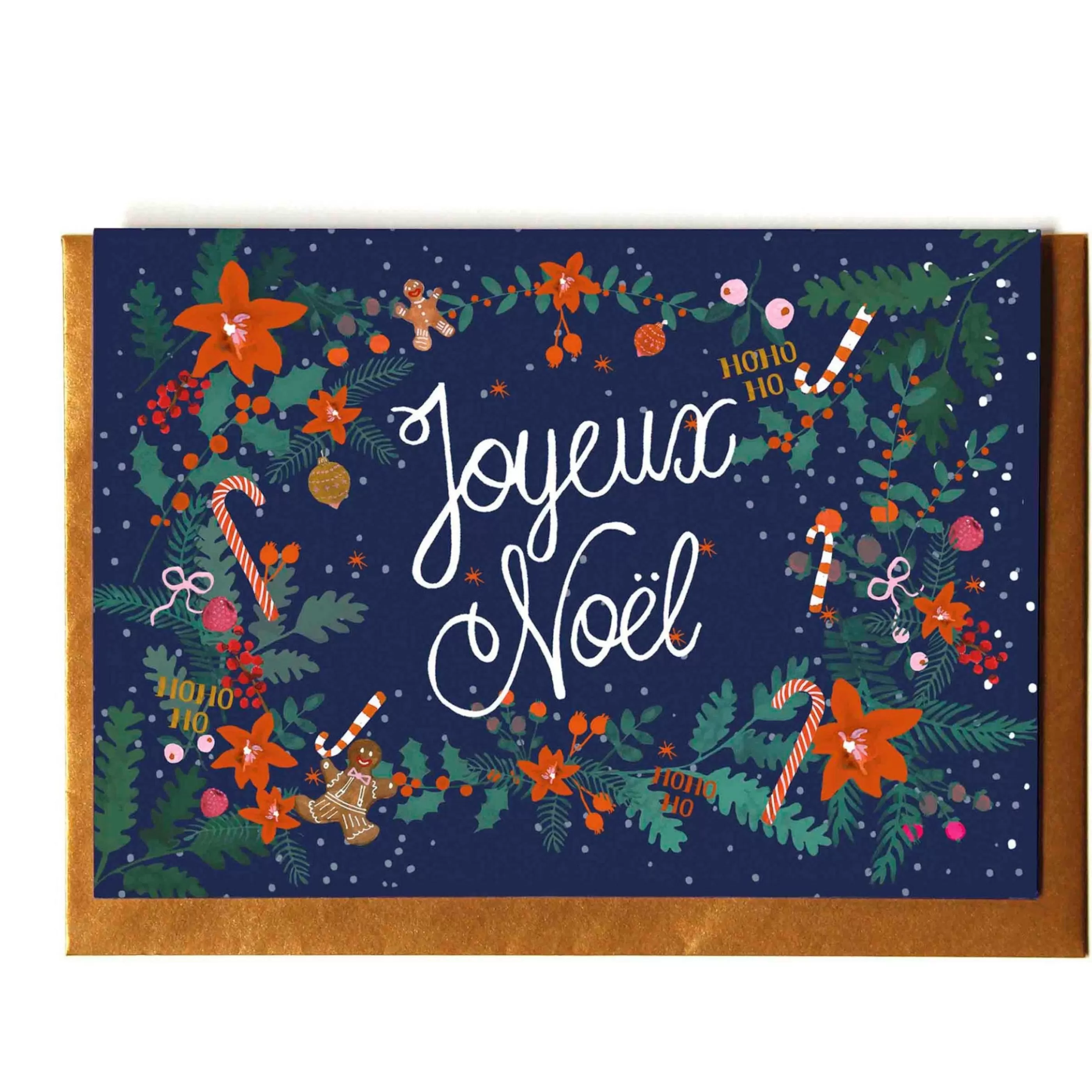 Reddish Design Joyeux Noel Wreath Card Flash Sale