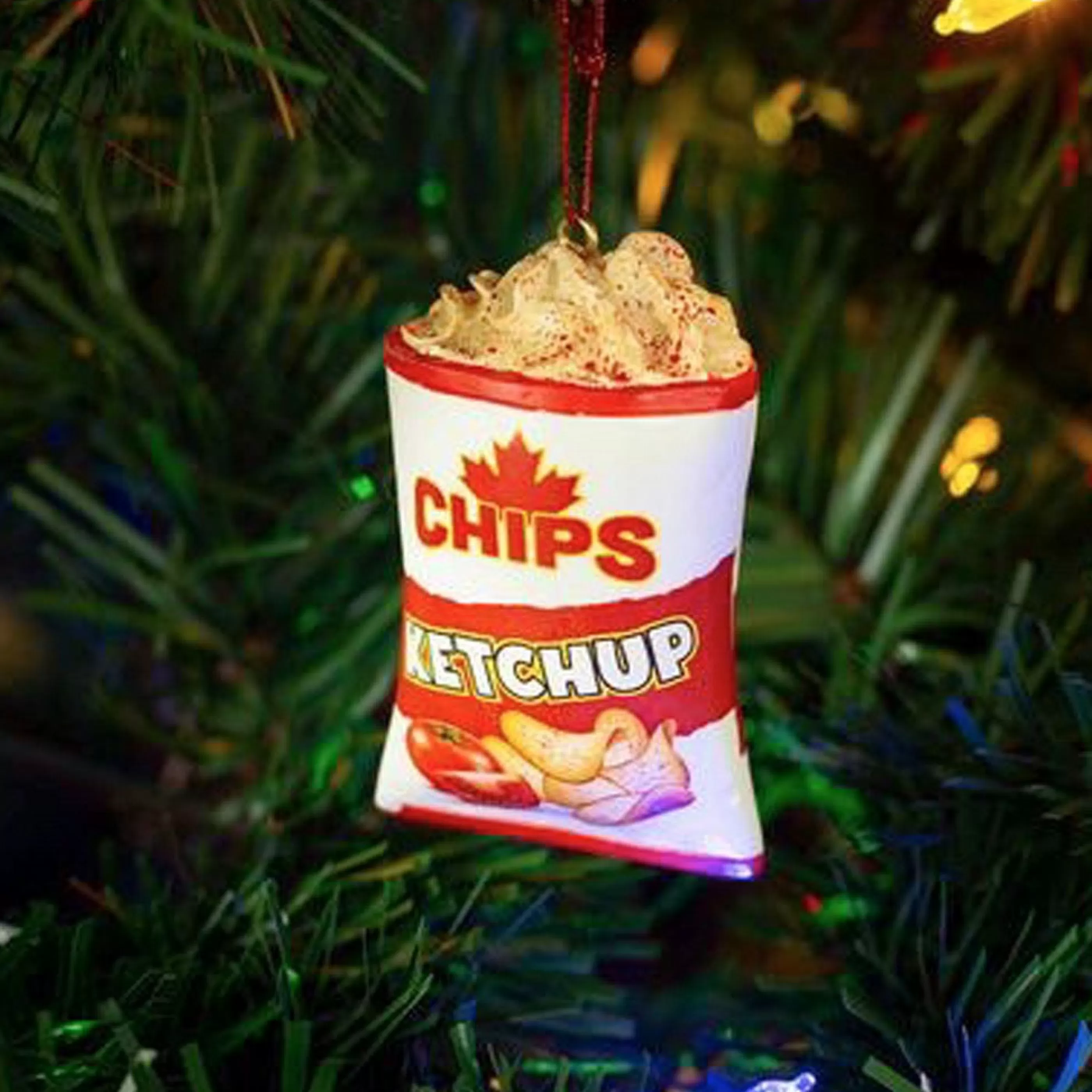 Main and Local Ketchup Chips Ornament New