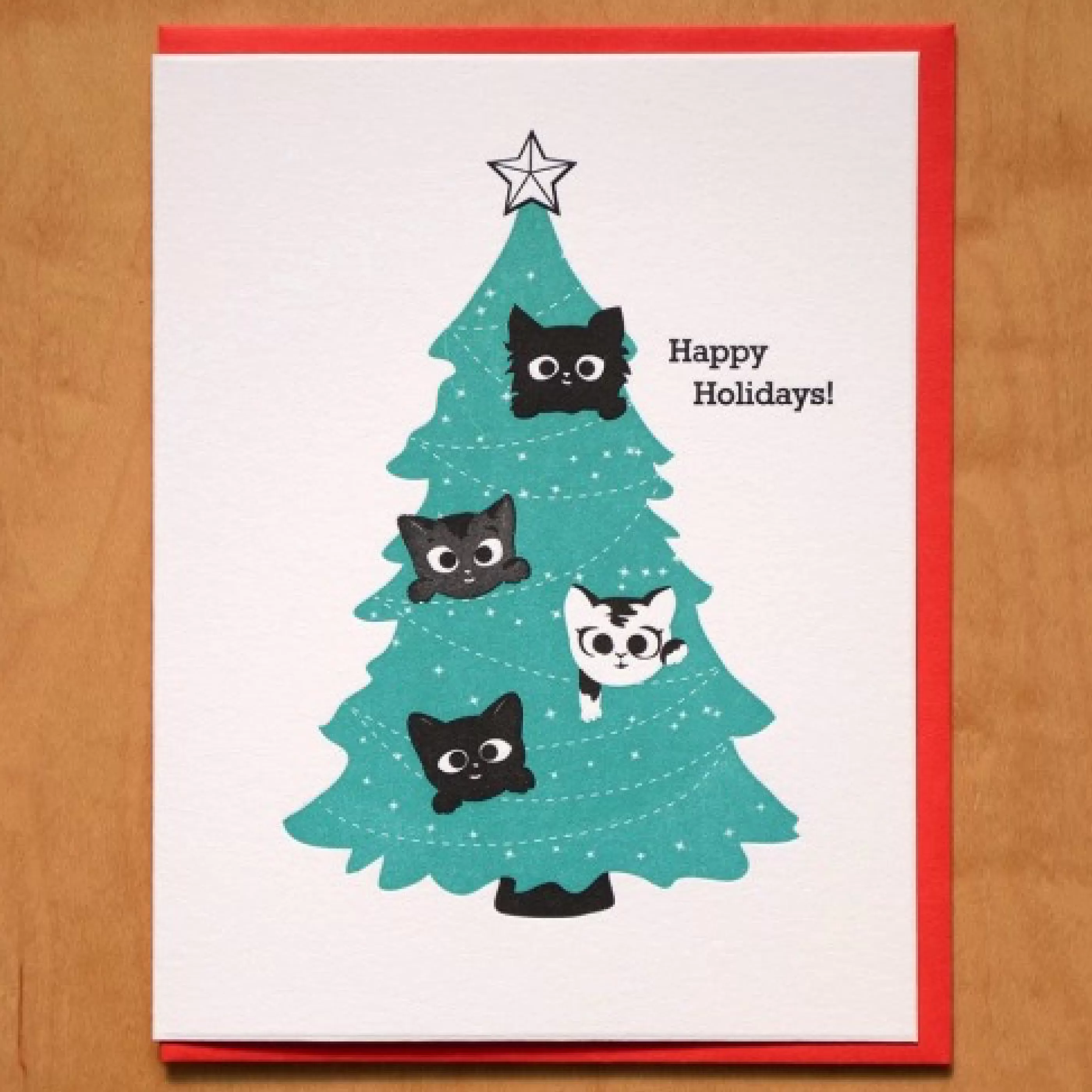 McBitterson's Kittens In Christmas Tree Card Sale