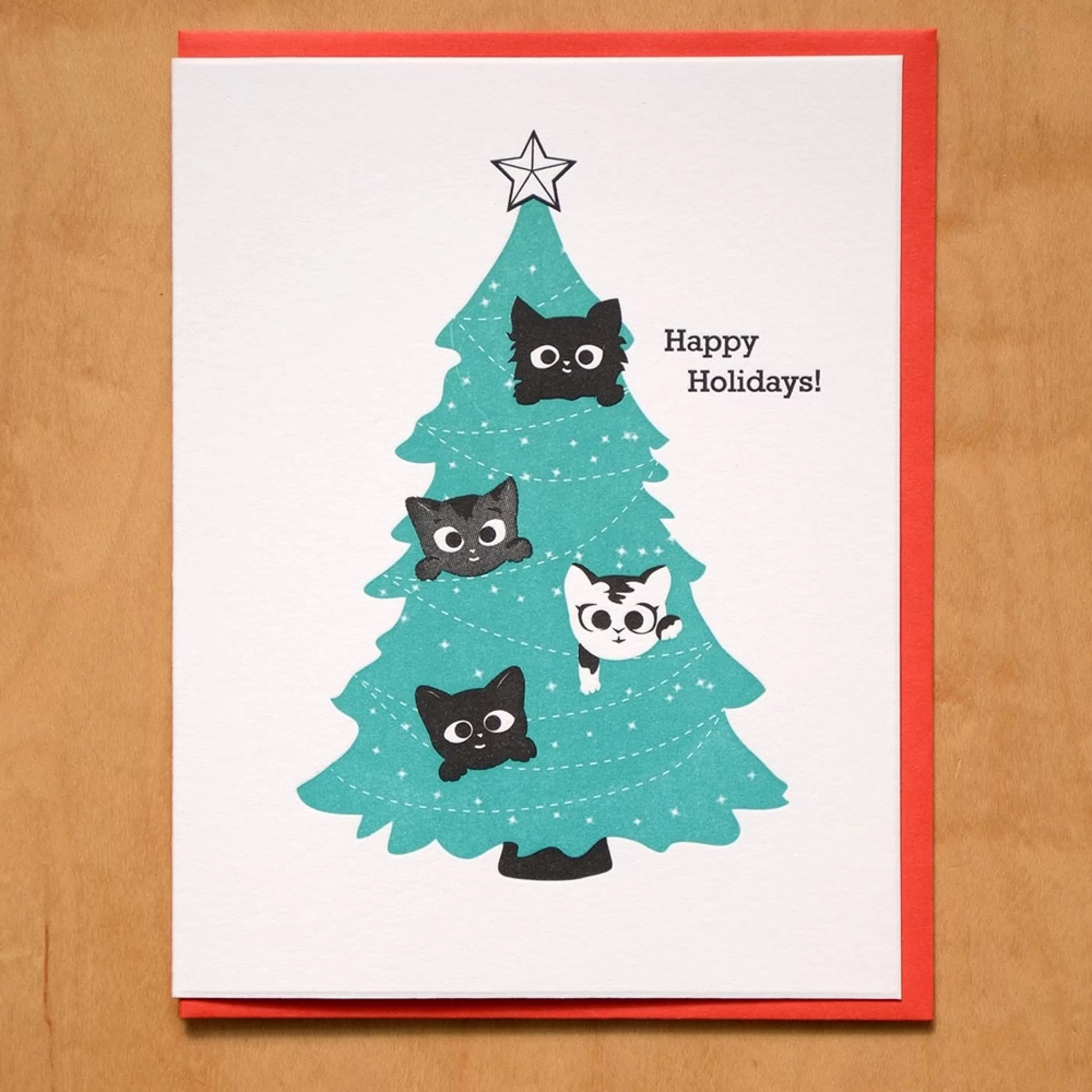 McBitterson's Kittens In Christmas Tree Holiday Boxed Cards New