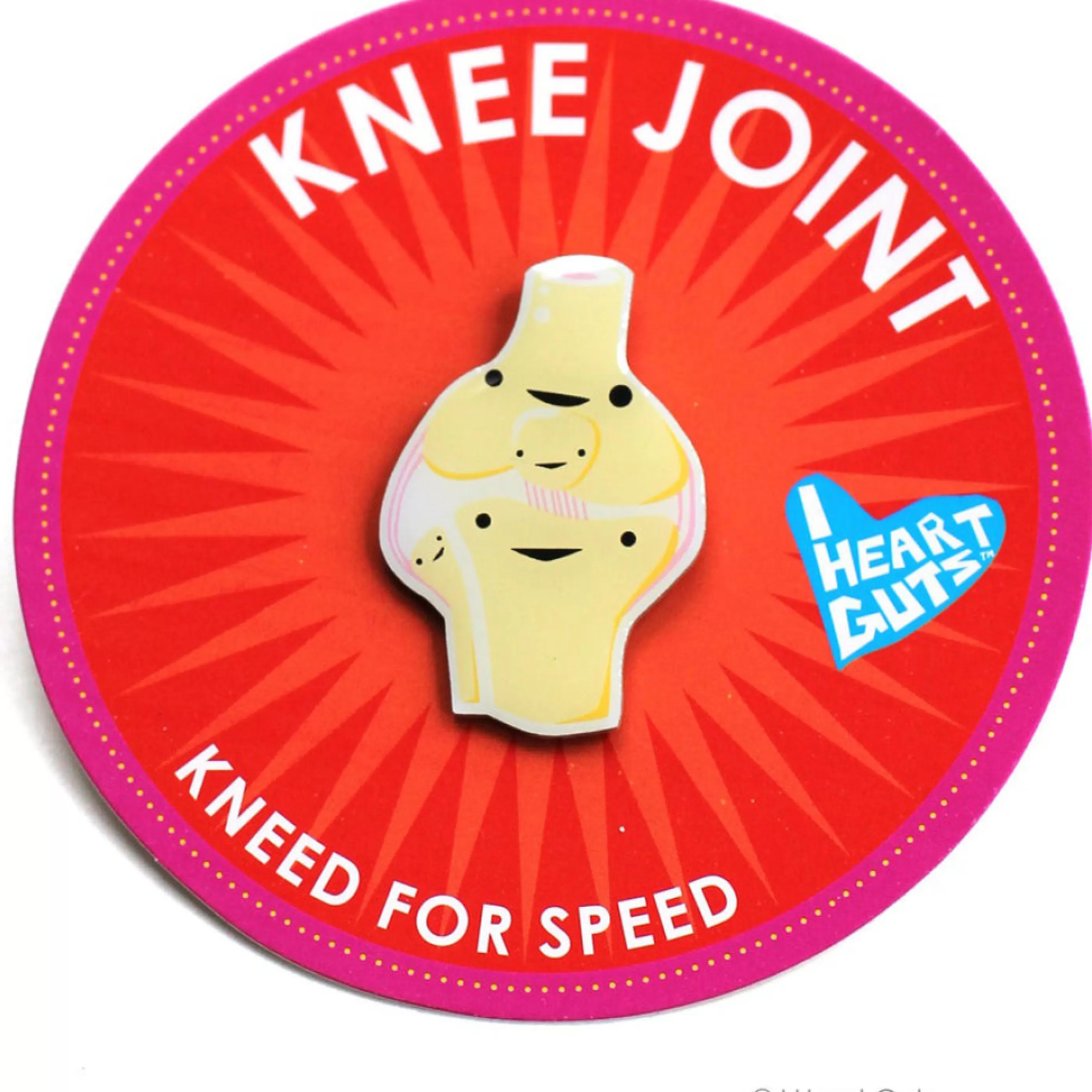 I Heart Guts Pins, Patches & Keychains>Knee Joint Lapel Pin