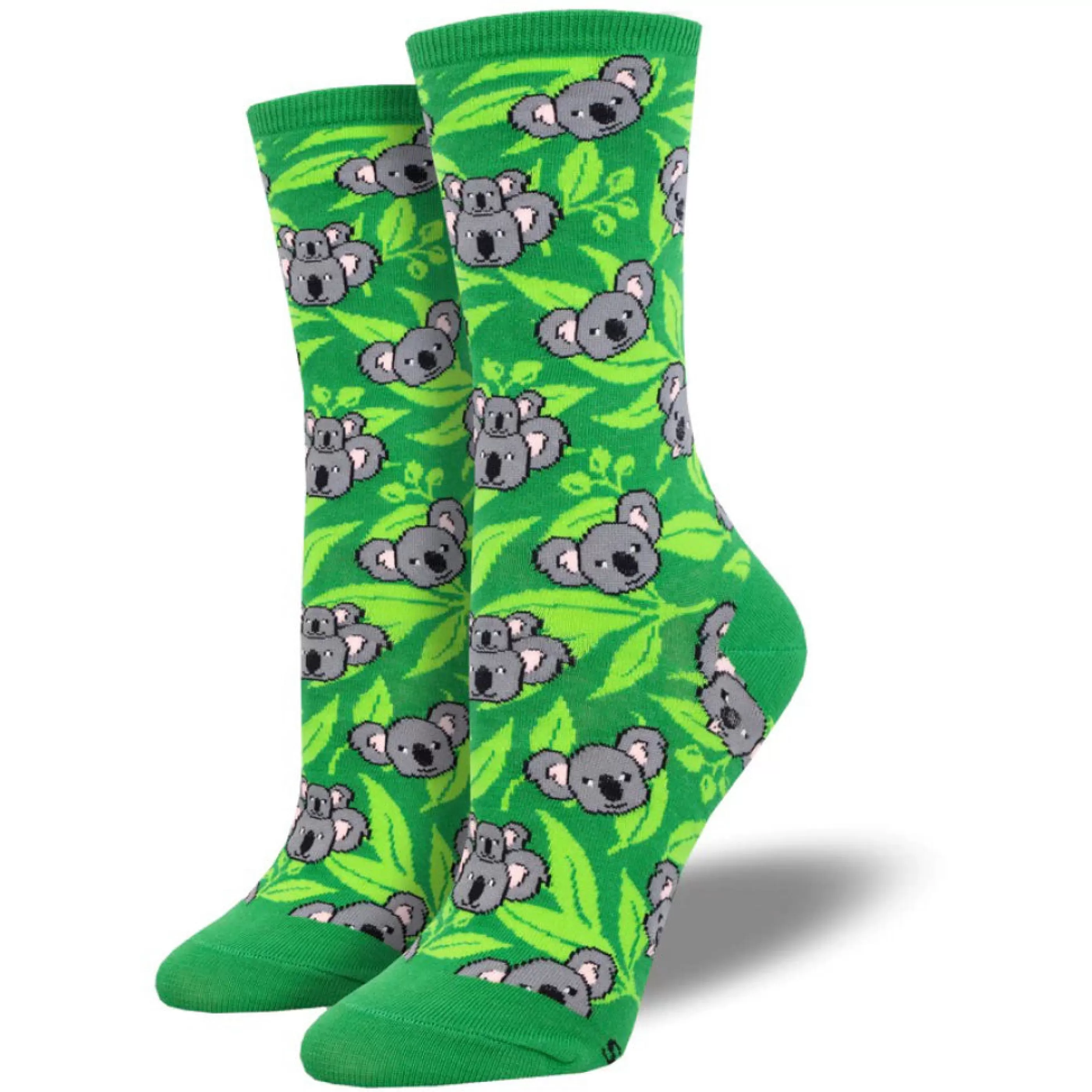 SockSmith Women's Socks>Koala Face Socks Green