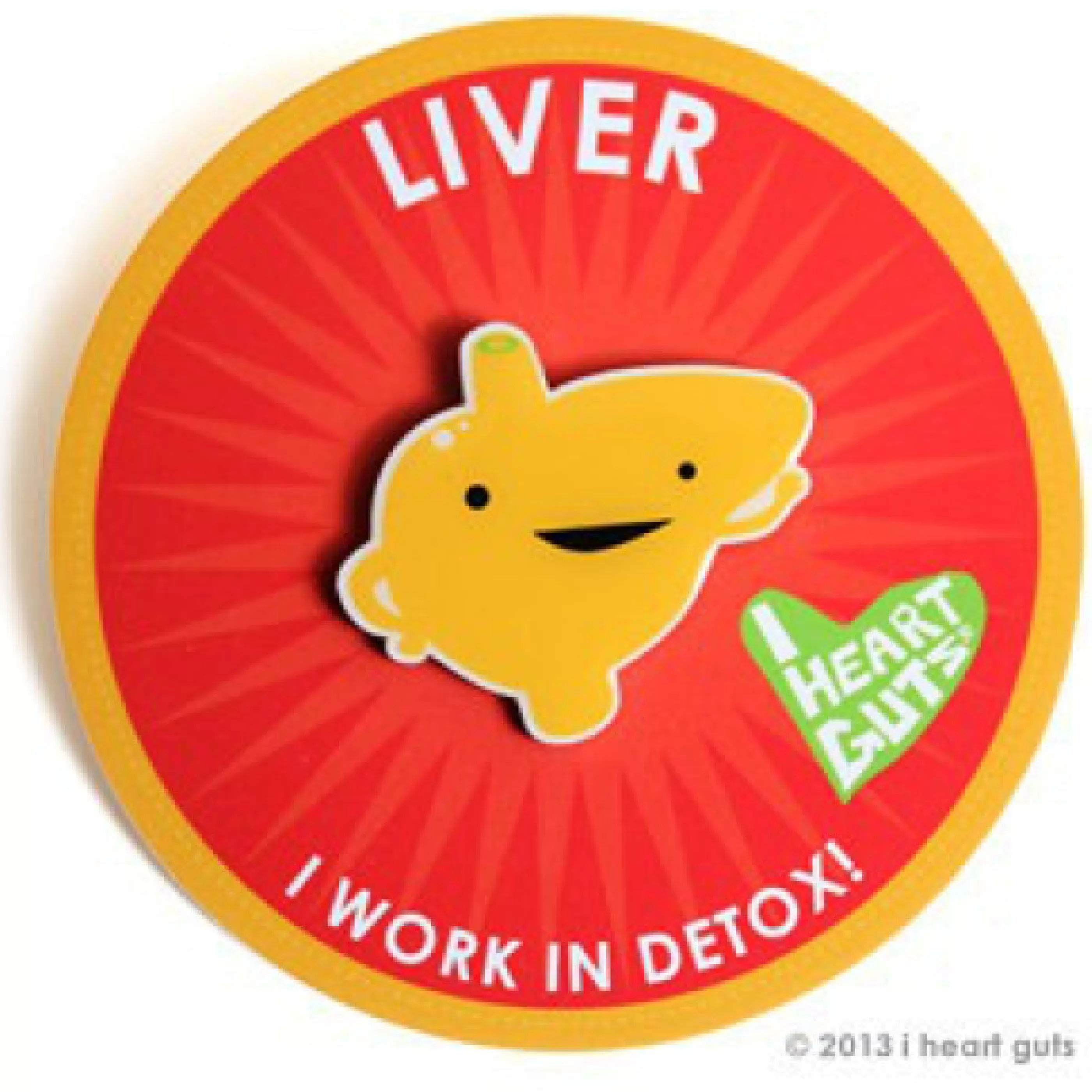 I Heart Guts Pins, Patches & Keychains>Liver Lapel Pin