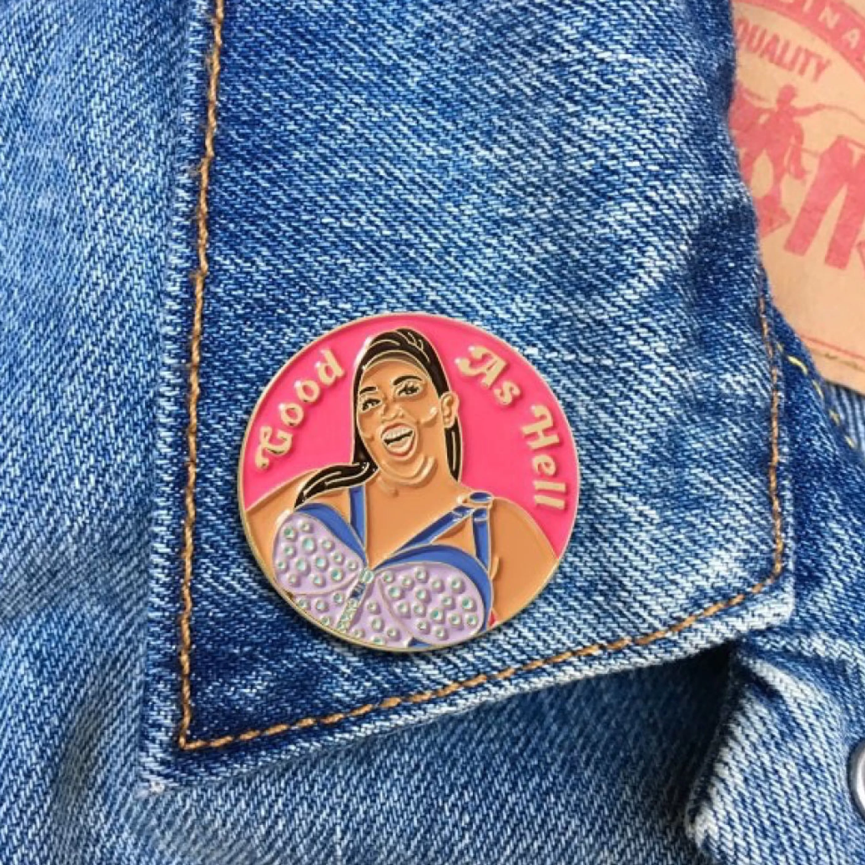 The Found Pins, Patches & Keychains>Lizzo Good As Hell Enamel Pin