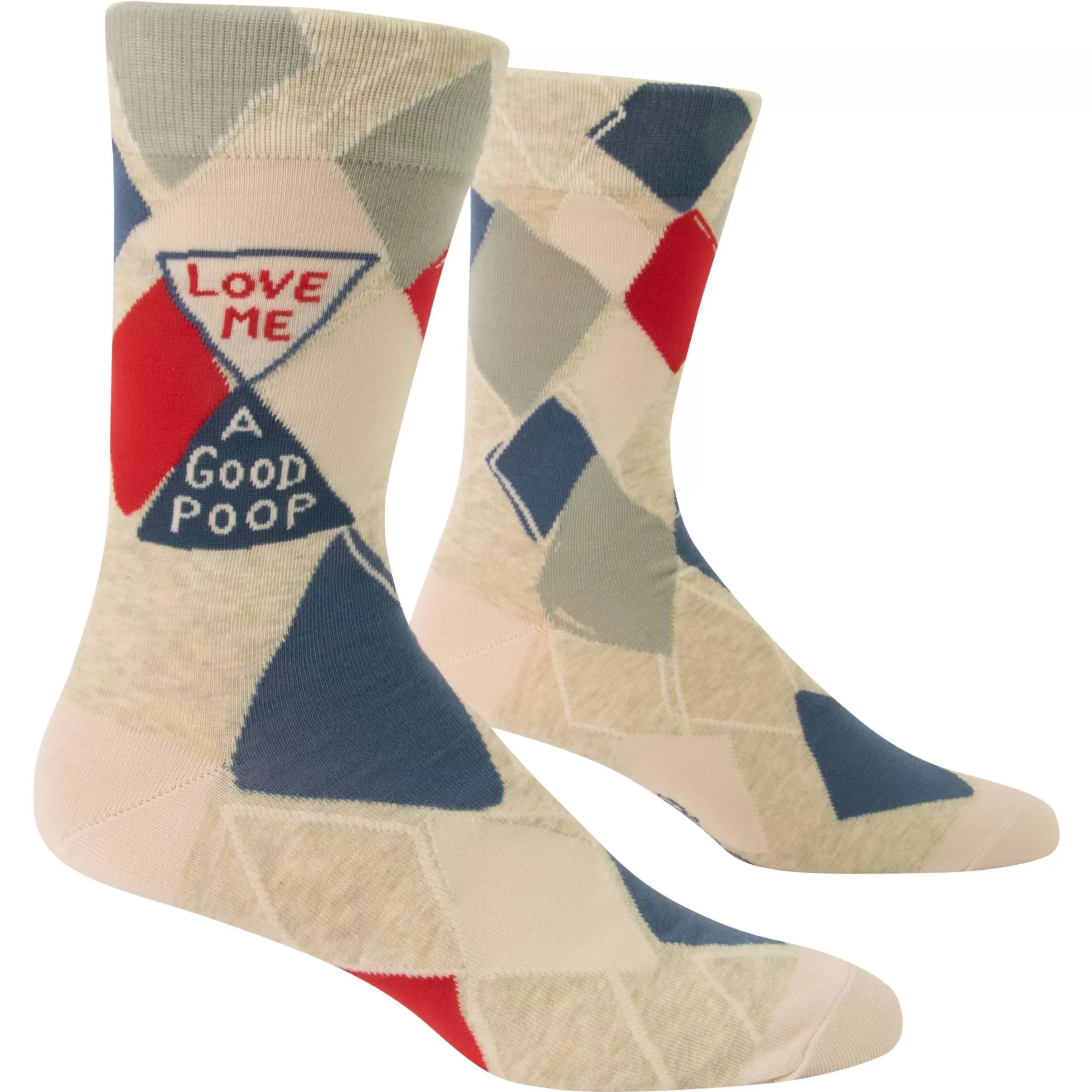 Blue Q Men's Socks>Love Me A Good Poop Men's Socks