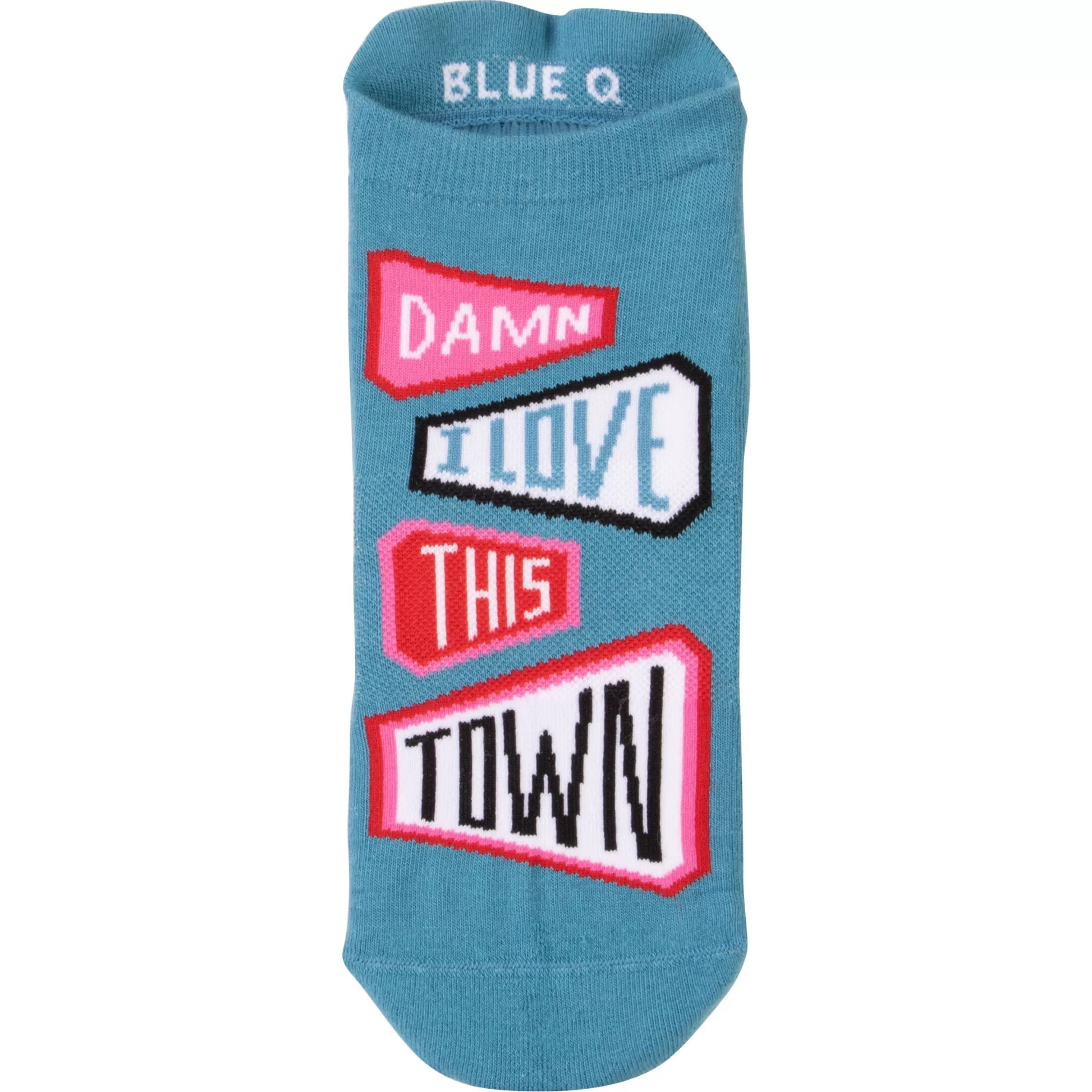 Blue Q Men's Socks>Love This Town Sneaker Socks