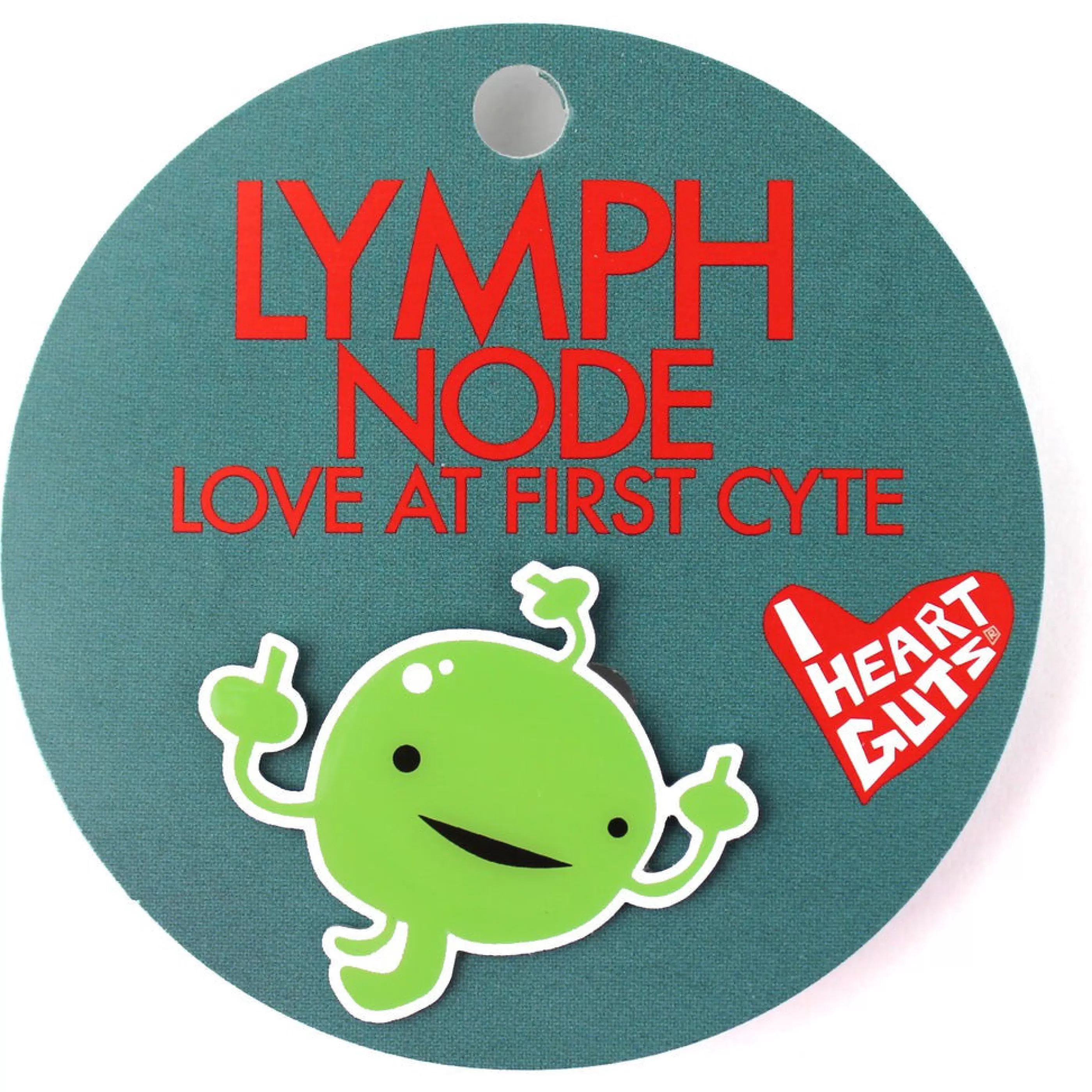 I Heart Guts Pins, Patches & Keychains>Lymph Lapel Pin