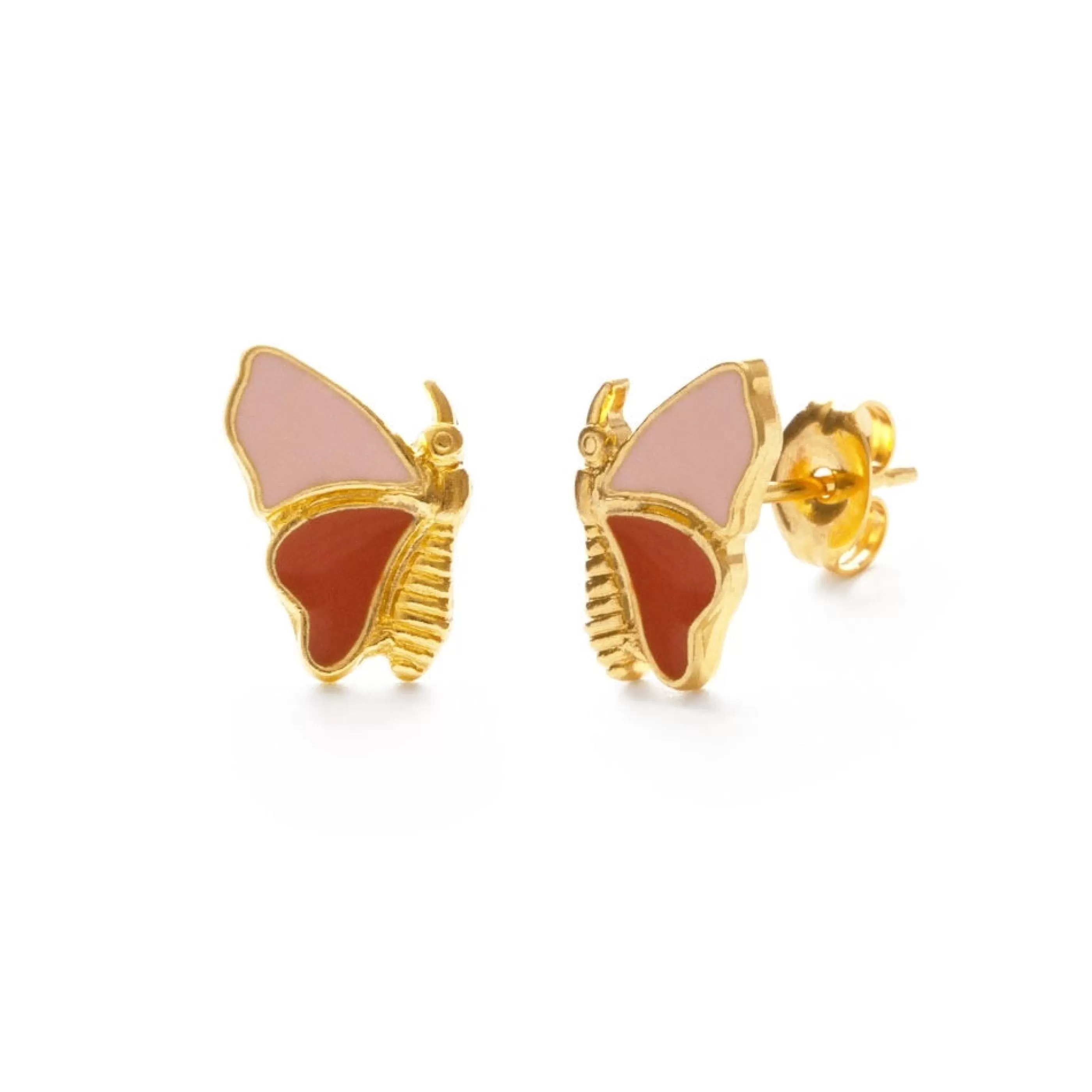 Amano Studio Jewellery>Mariposa Studs Pink & Orange