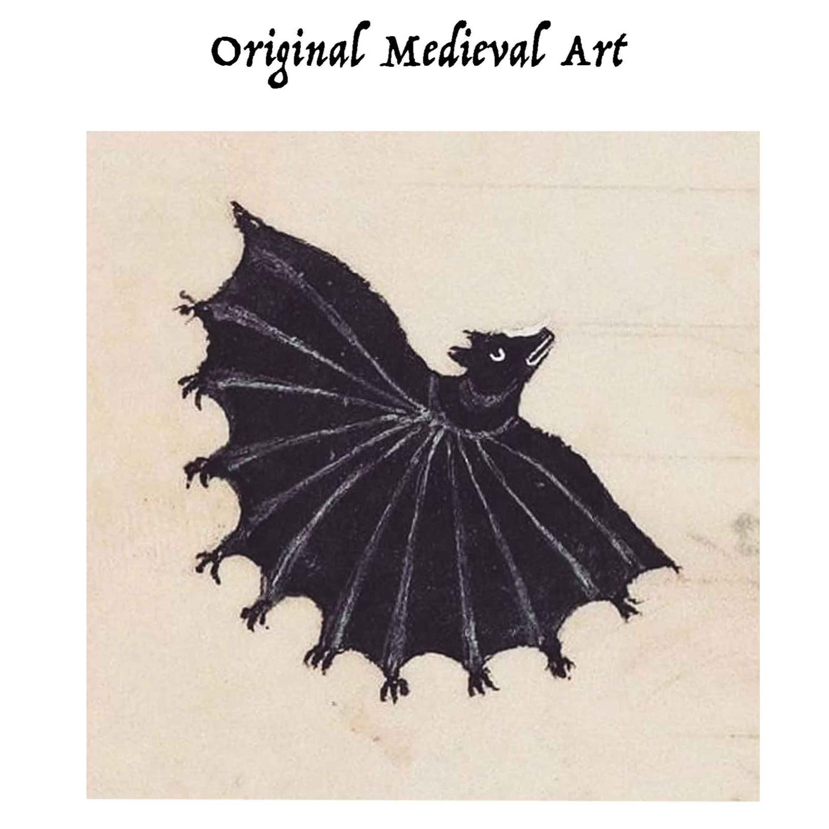 Cat Coven Pins, Patches & Keychains>Medieval Bat Embroidered Patch