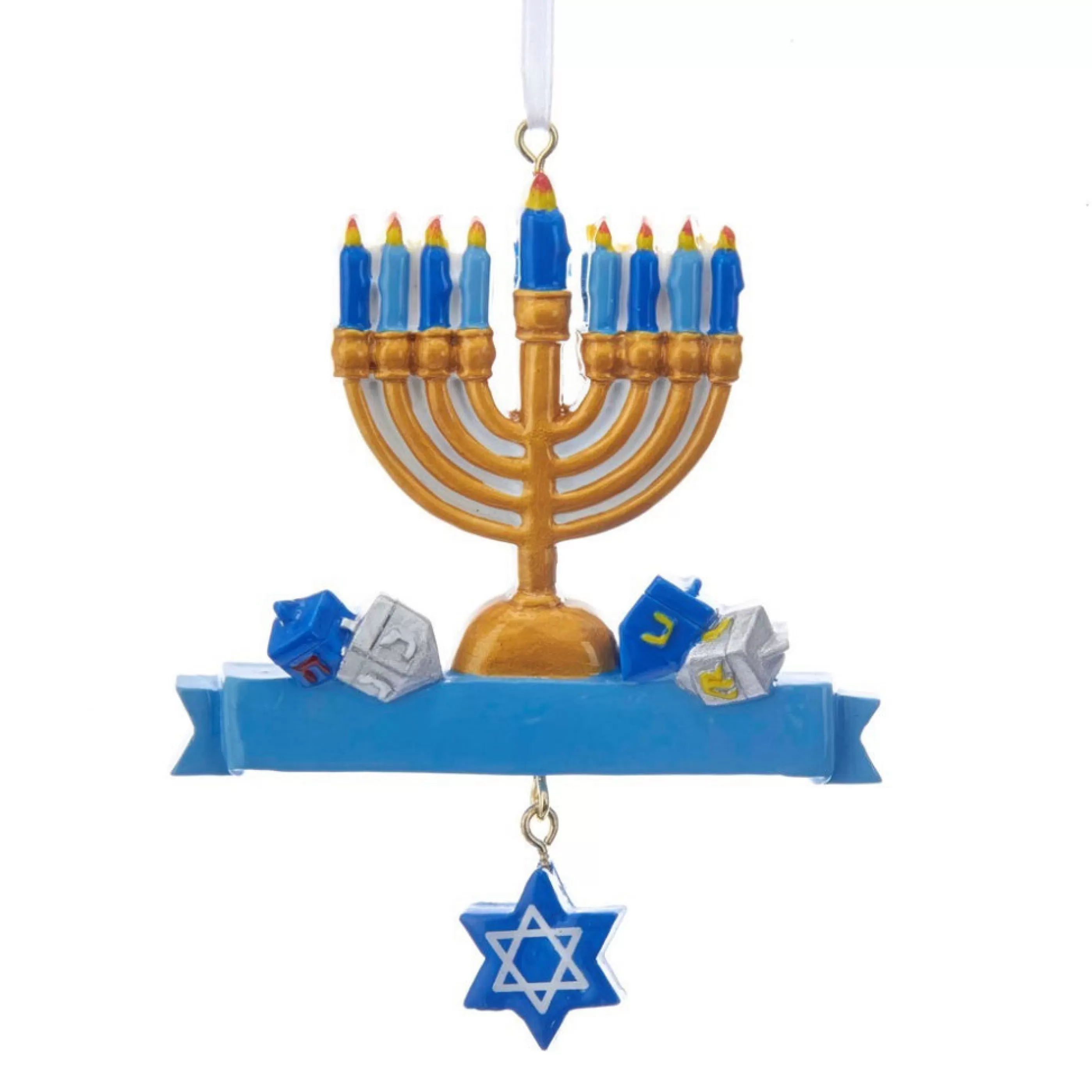 Kurt Adler Menorah Ornament Resin New