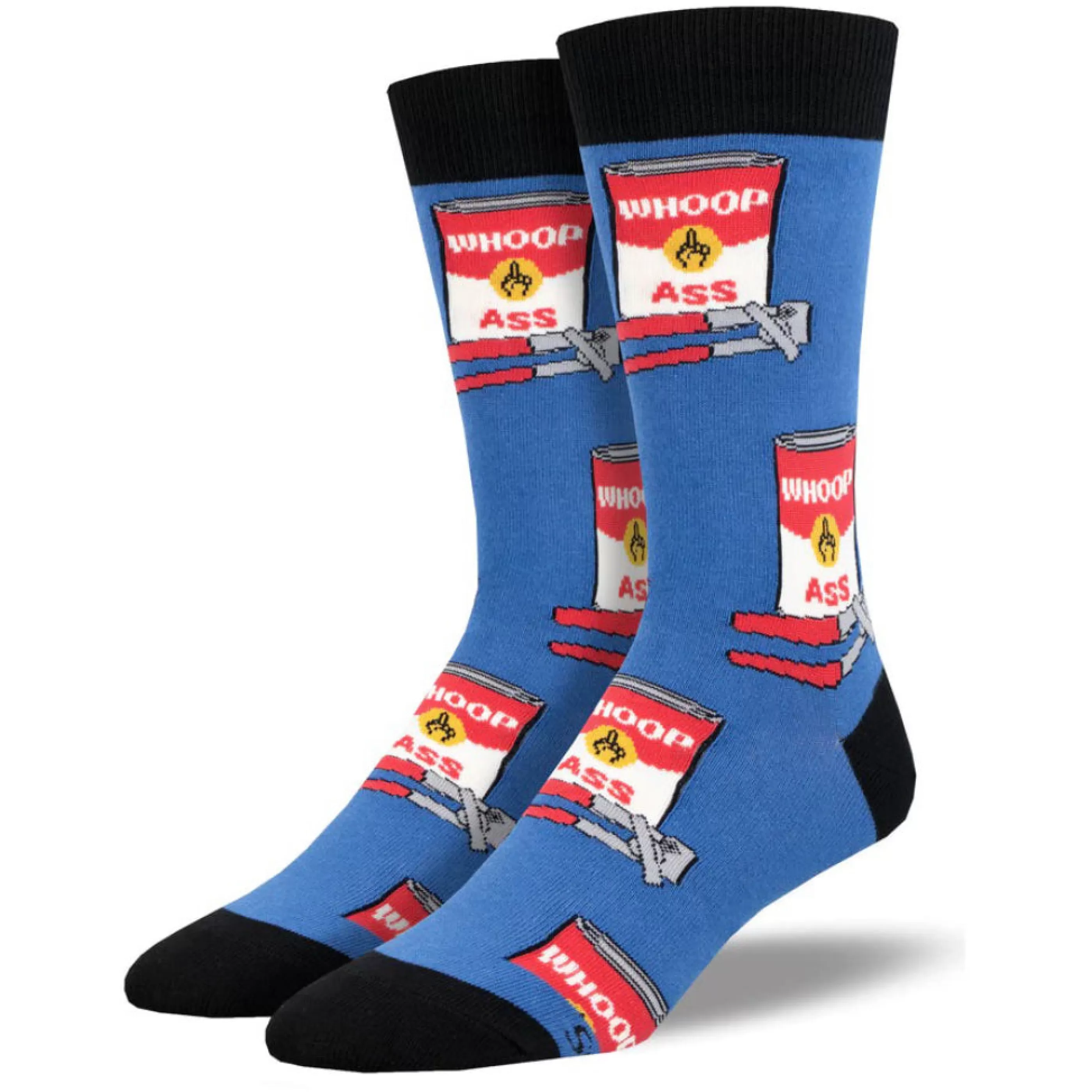 SockSmith Men's Socks>Men's Can Of Whoop Ass Socks Blue