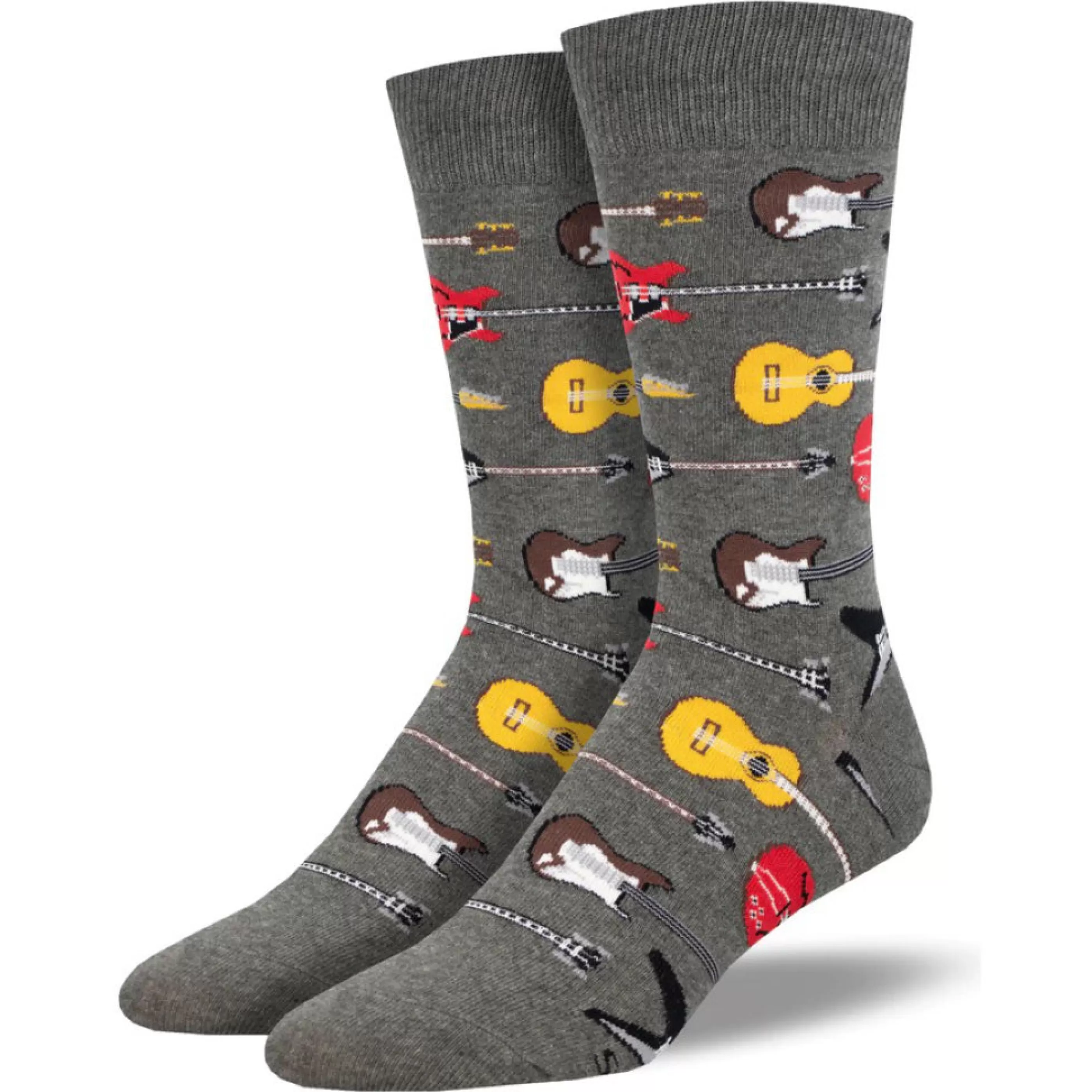 SockSmith Men's Socks>Men's Guitar Riff Socks Charcoal Heather