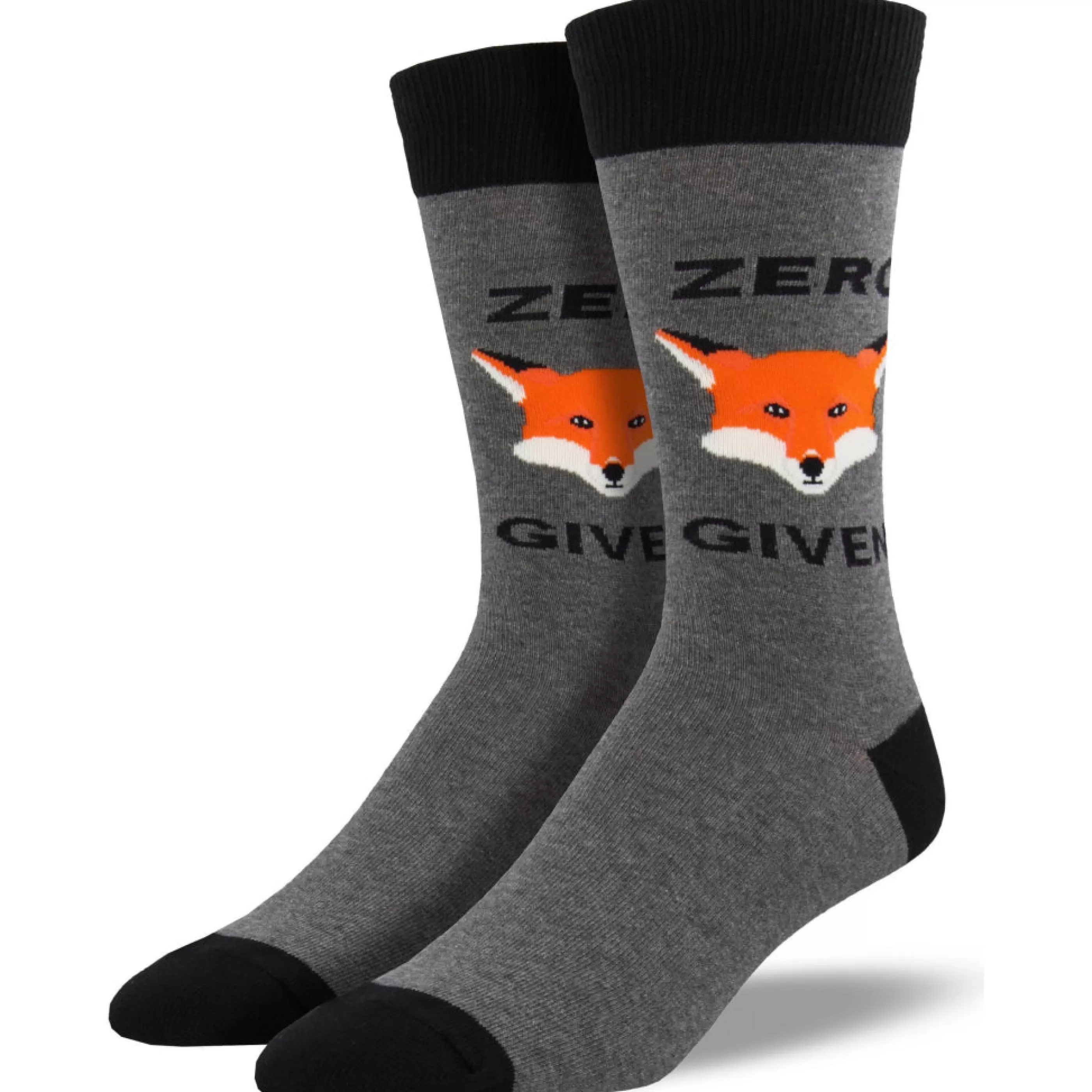 SockSmith Men's Socks>Men's Zero Fox Given Socks Heather Gray