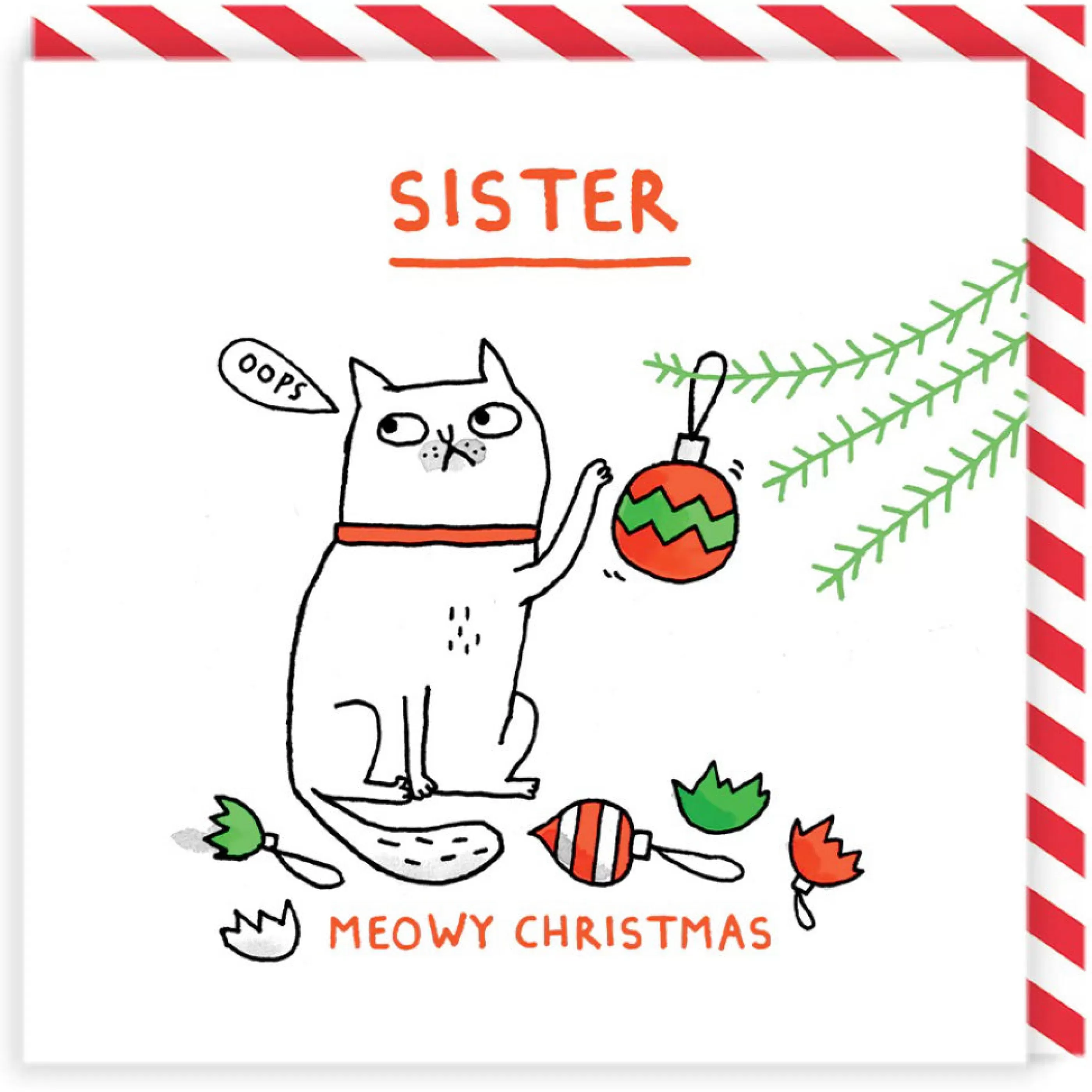 Ohh Deer Meowy Christmas Sister Card Cheap