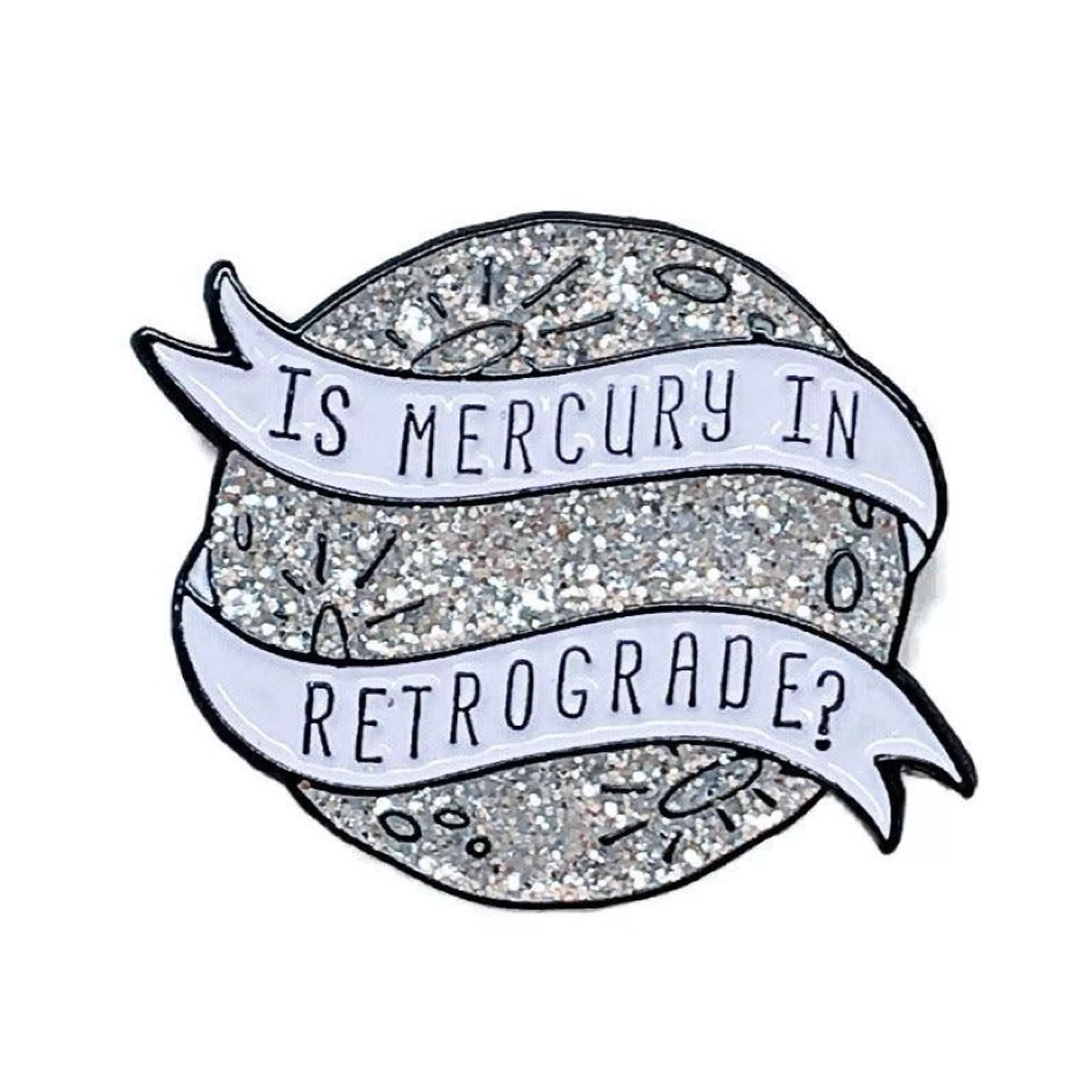 Tiny Hooray Pins, Patches & Keychains>Mercury Retrograde Enamel Pin