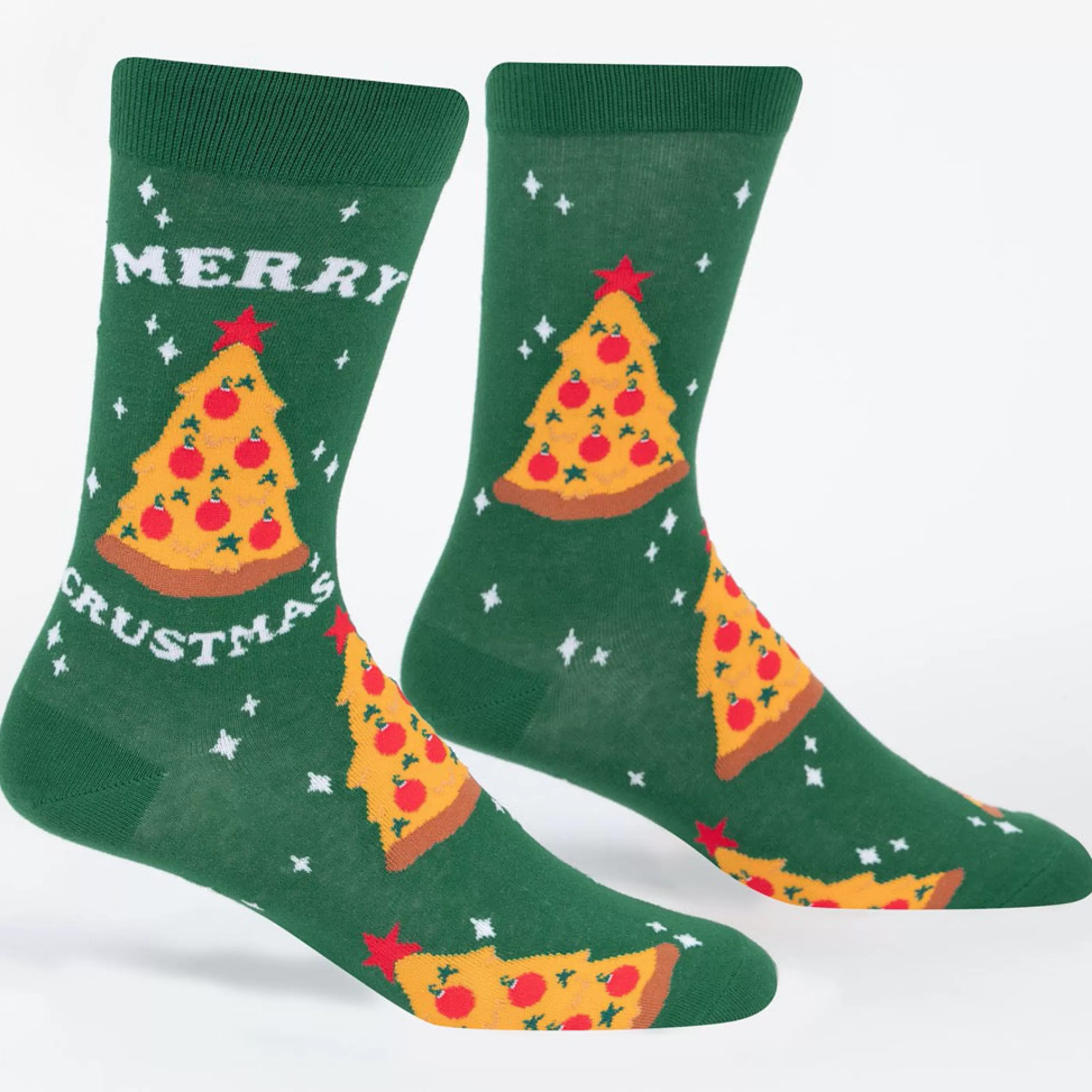 Sock It To Me Men's Socks>Merry Crustmas Men's Crew Socks