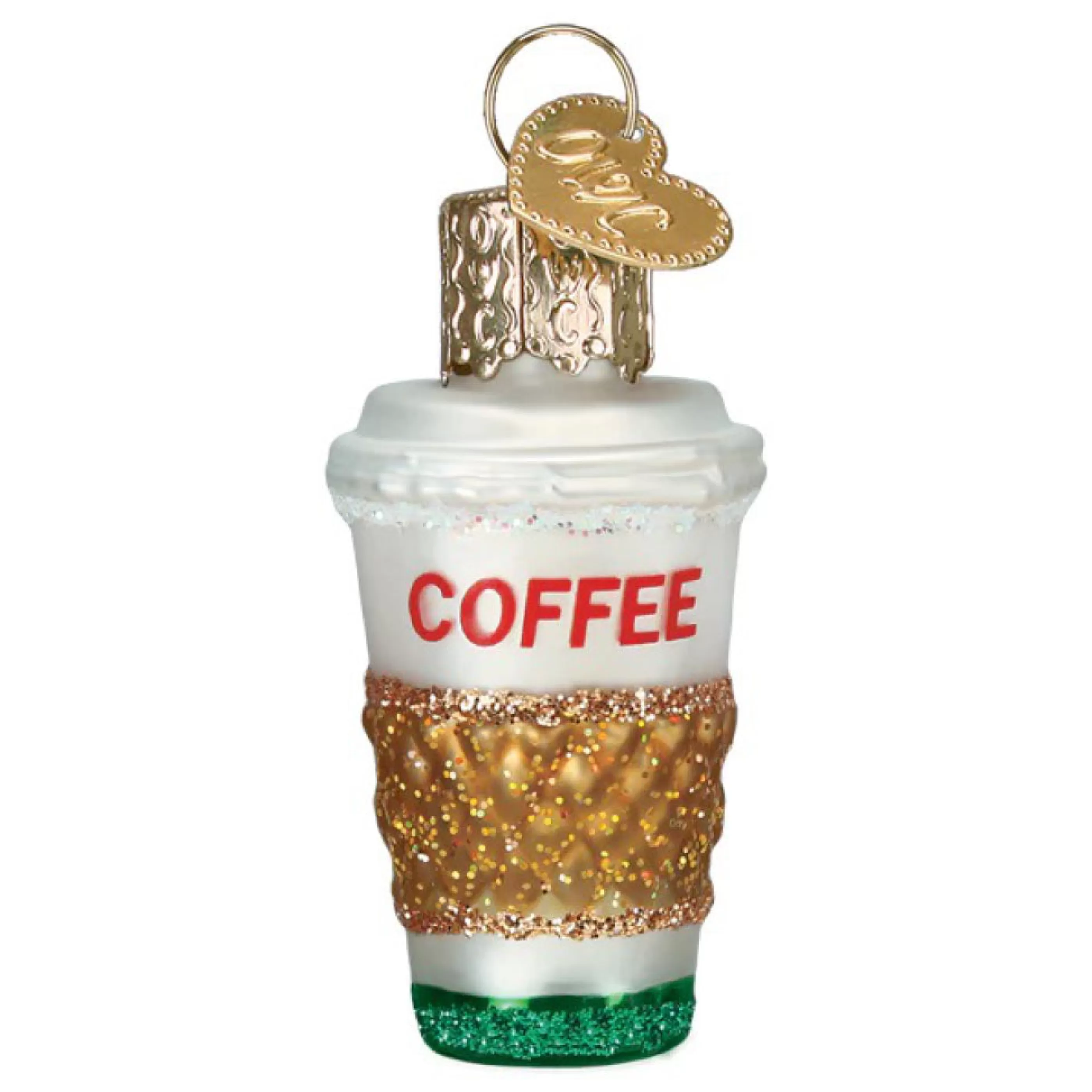 Old World Christmas Mini Coffee To Go Ornament Hot