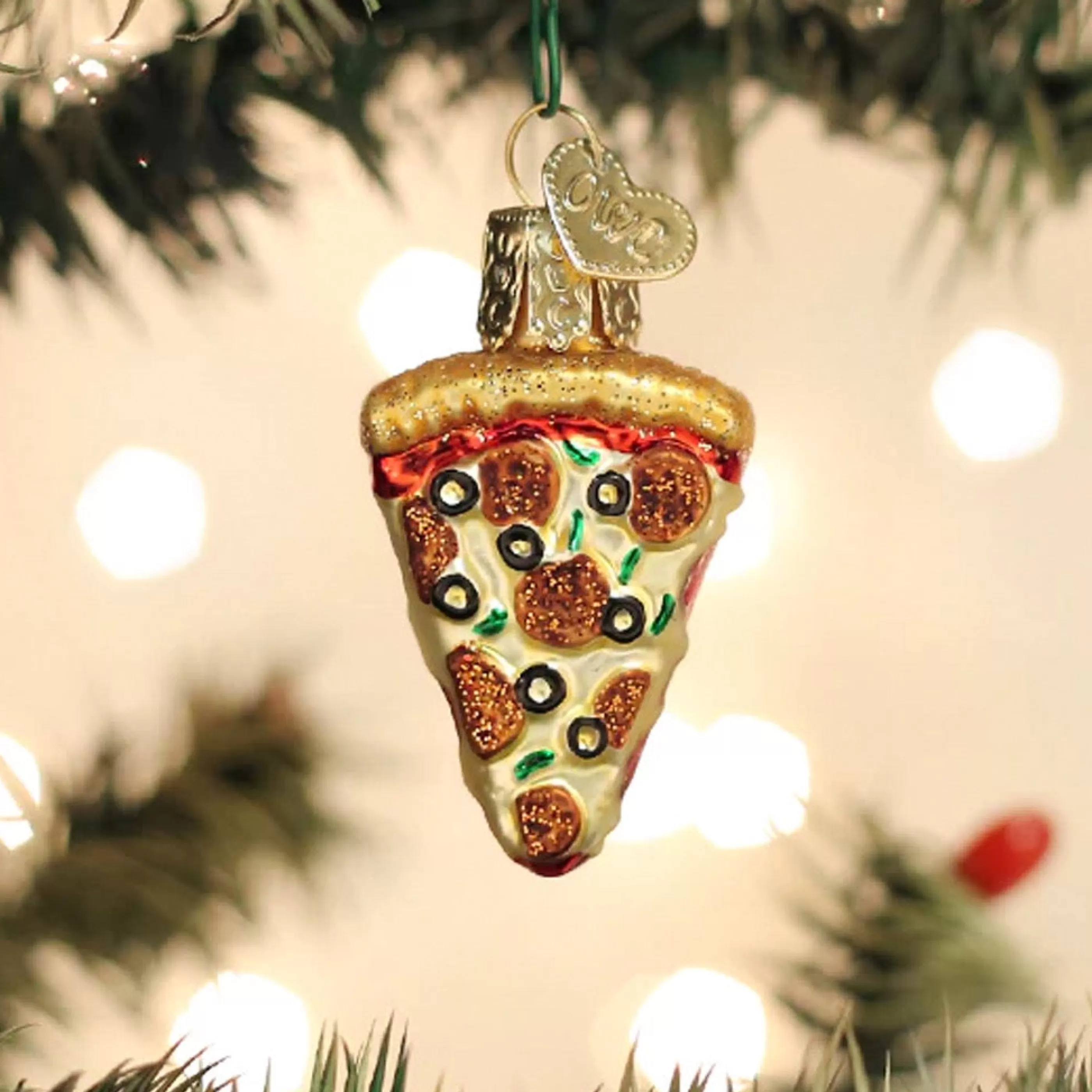 Old World Christmas Mini Pizza Slice Ornament New