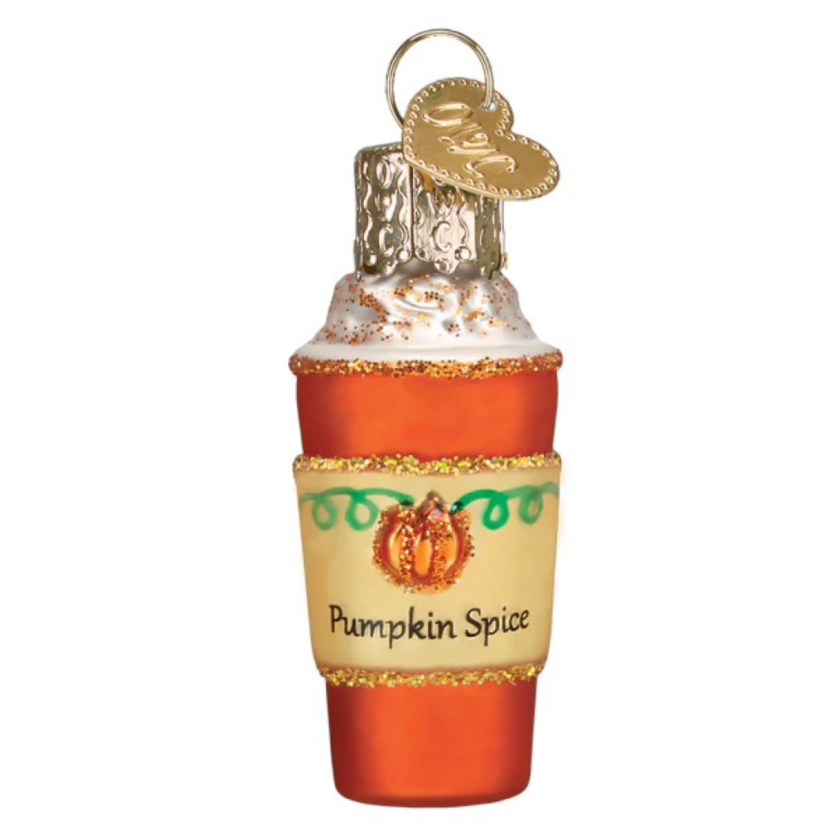 Old World Christmas Mini Pumpkin Spice Latte Ornament Fashion