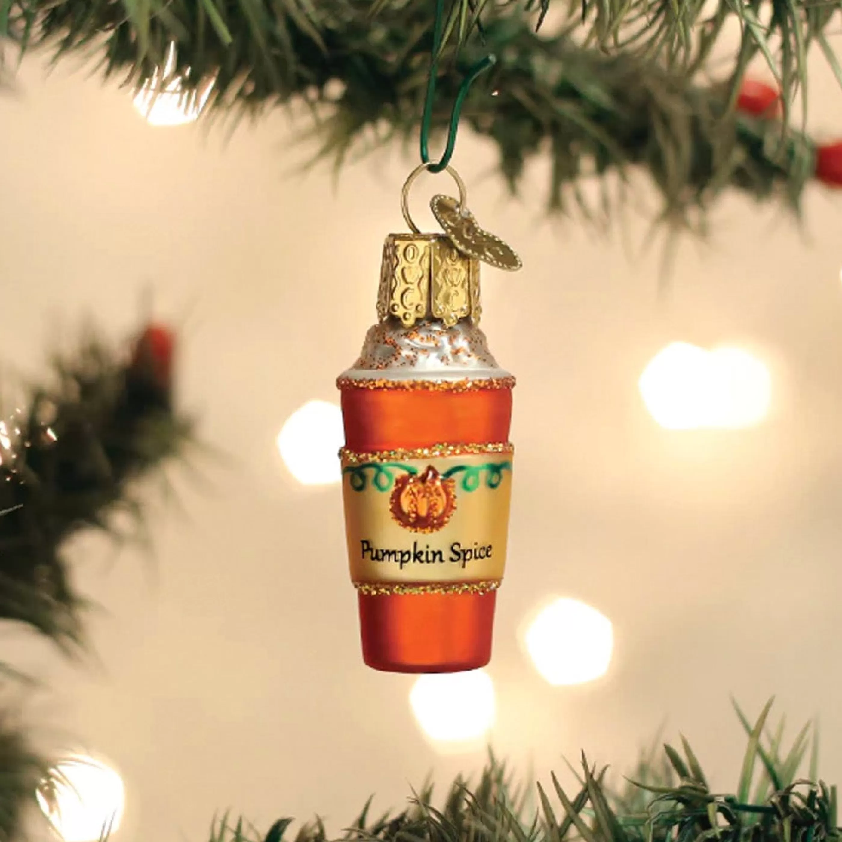 Old World Christmas Mini Pumpkin Spice Latte Ornament Fashion