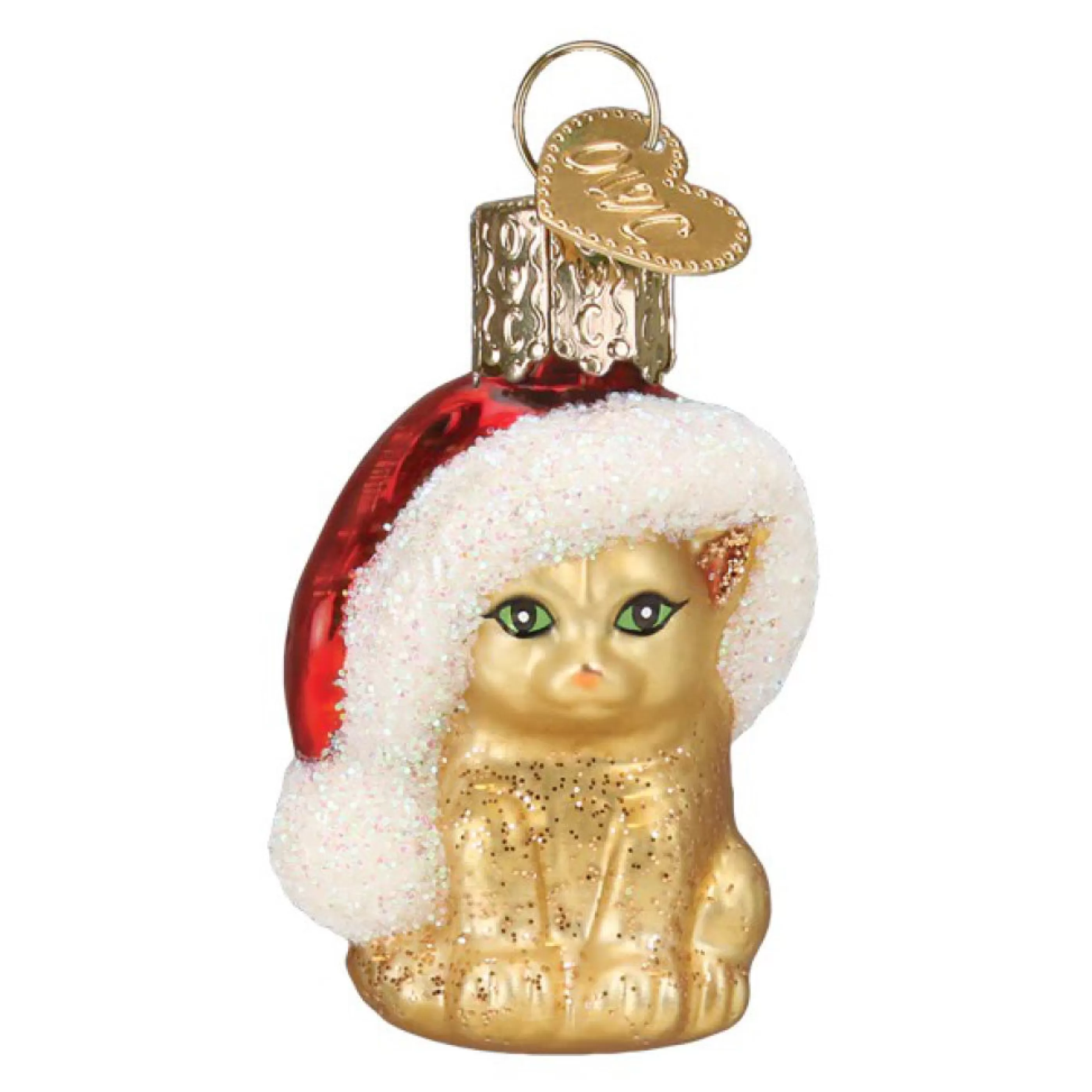 Old World Christmas Mini Santa's Kitten Ornament Cheap