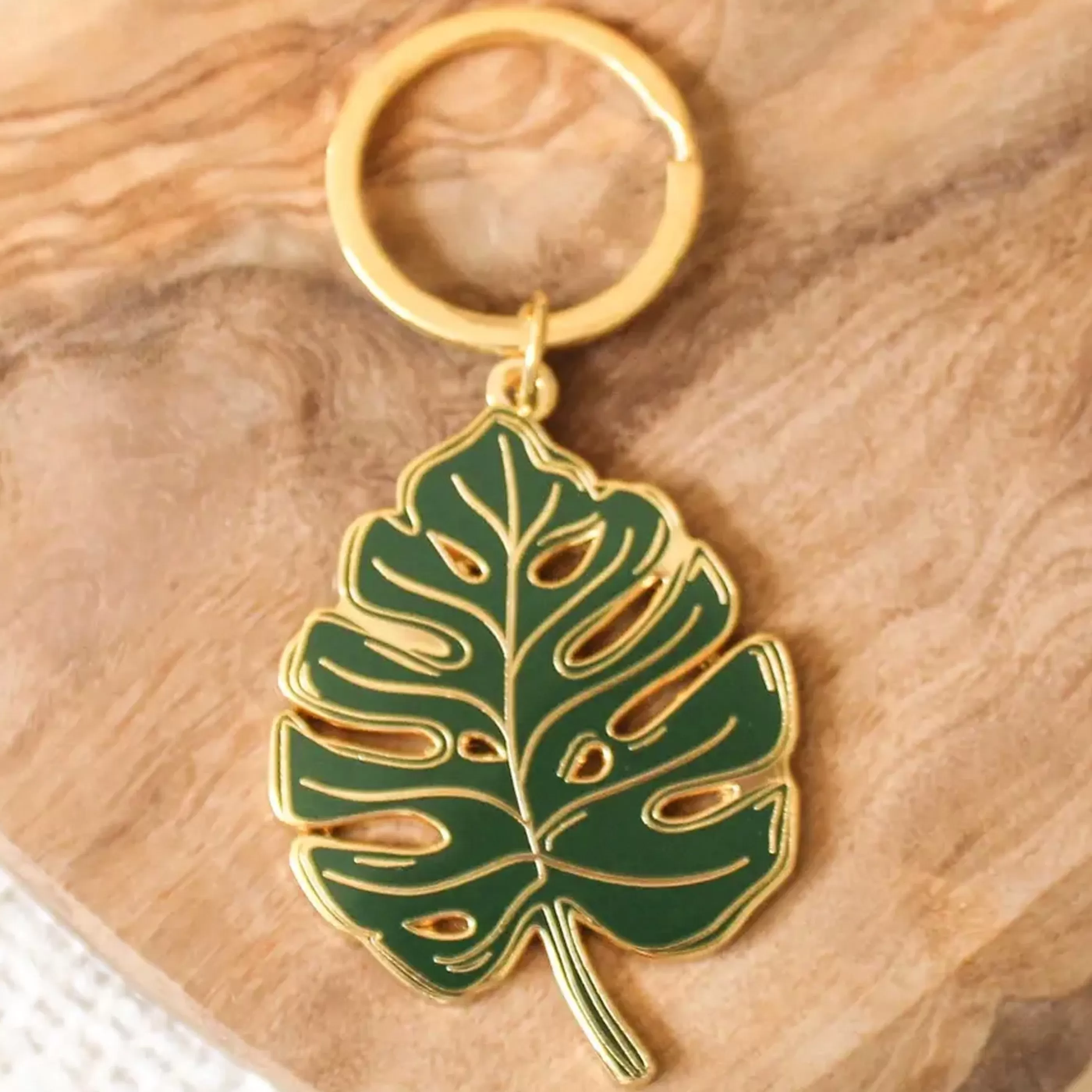 Elyse Breanne Design Pins, Patches & Keychains>Monstera Leaf Keychain