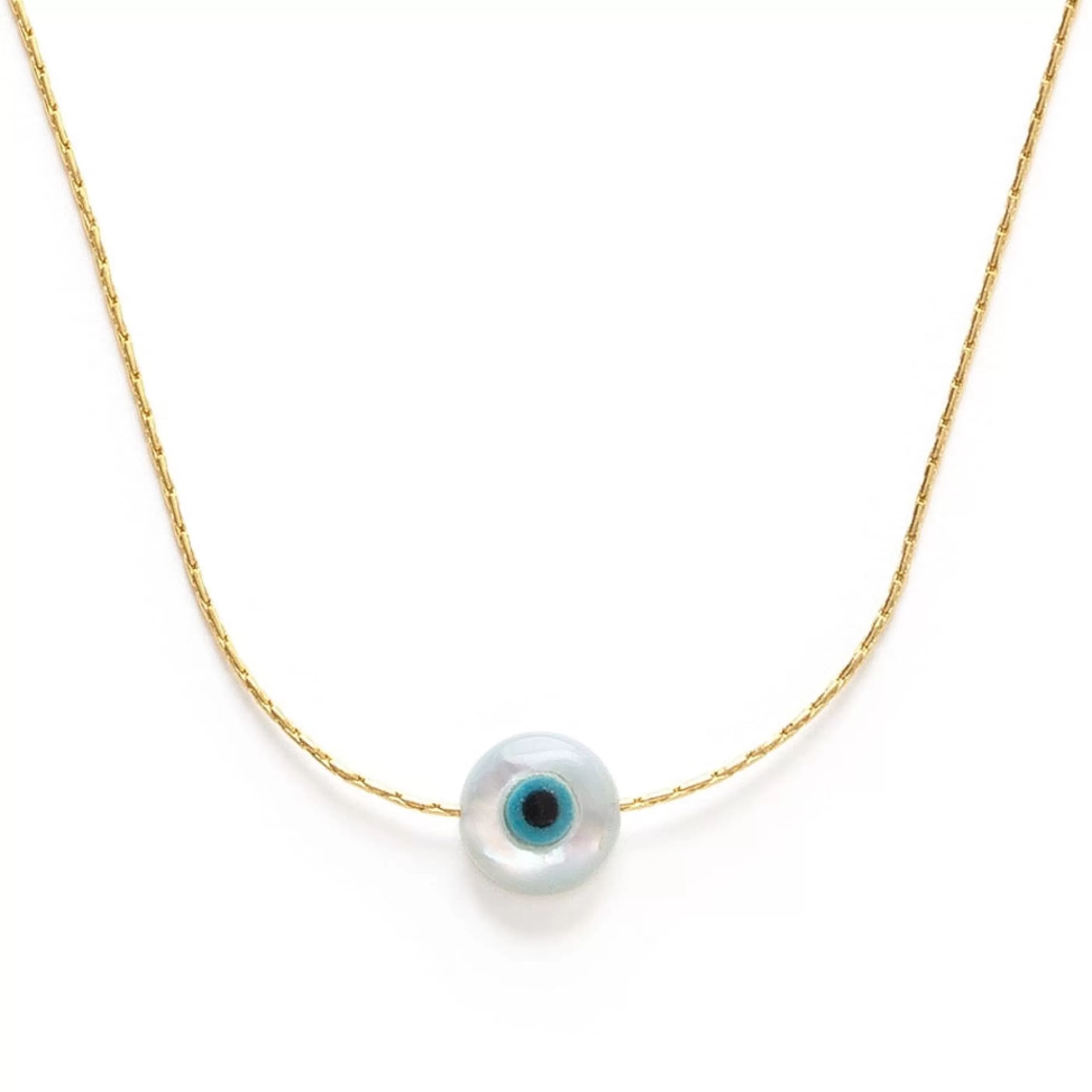 Amano Studio Jewellery>Mother Of Pearl Evil Eye Necklace