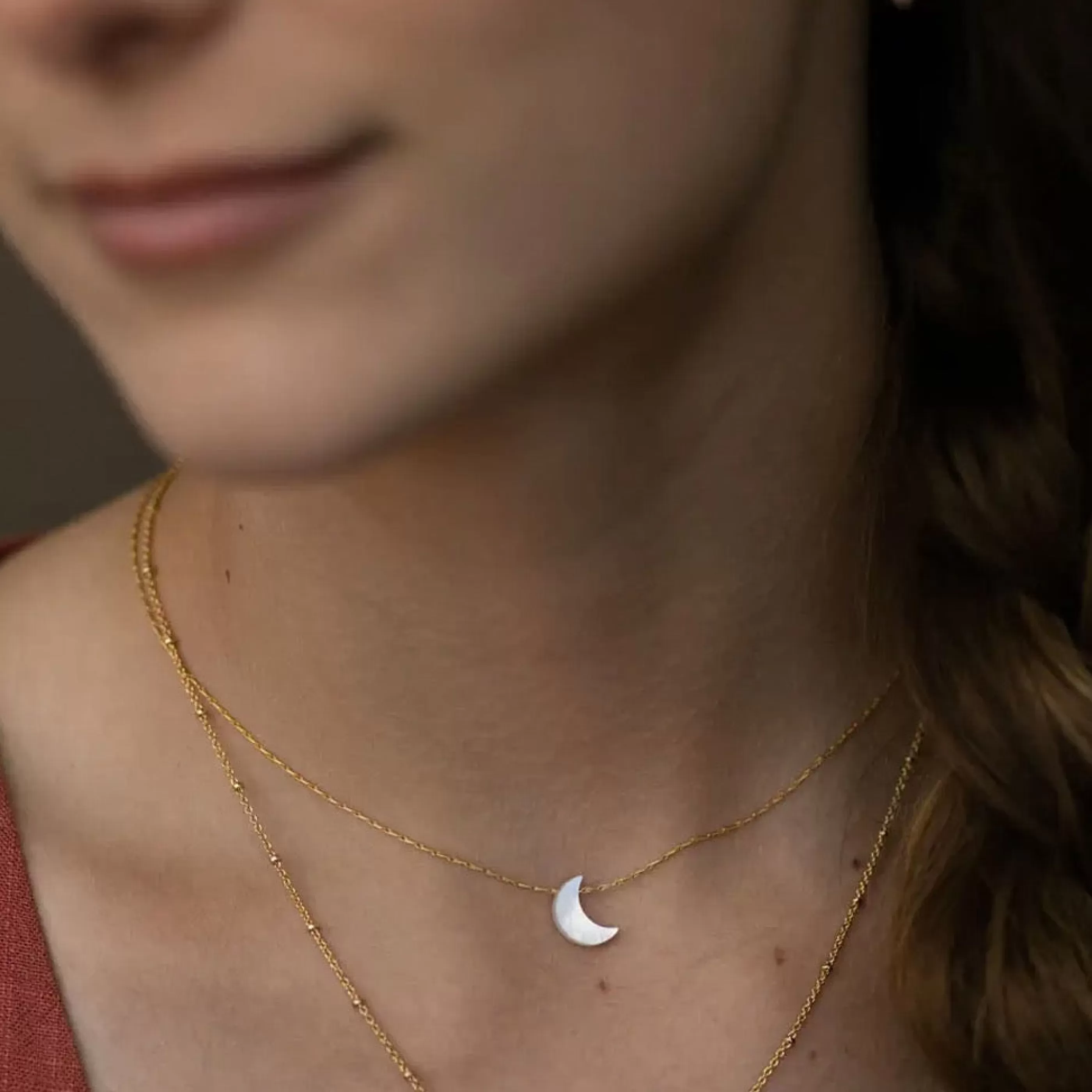 Amano Studio Jewellery>Mother Of Pearl Moon Necklace