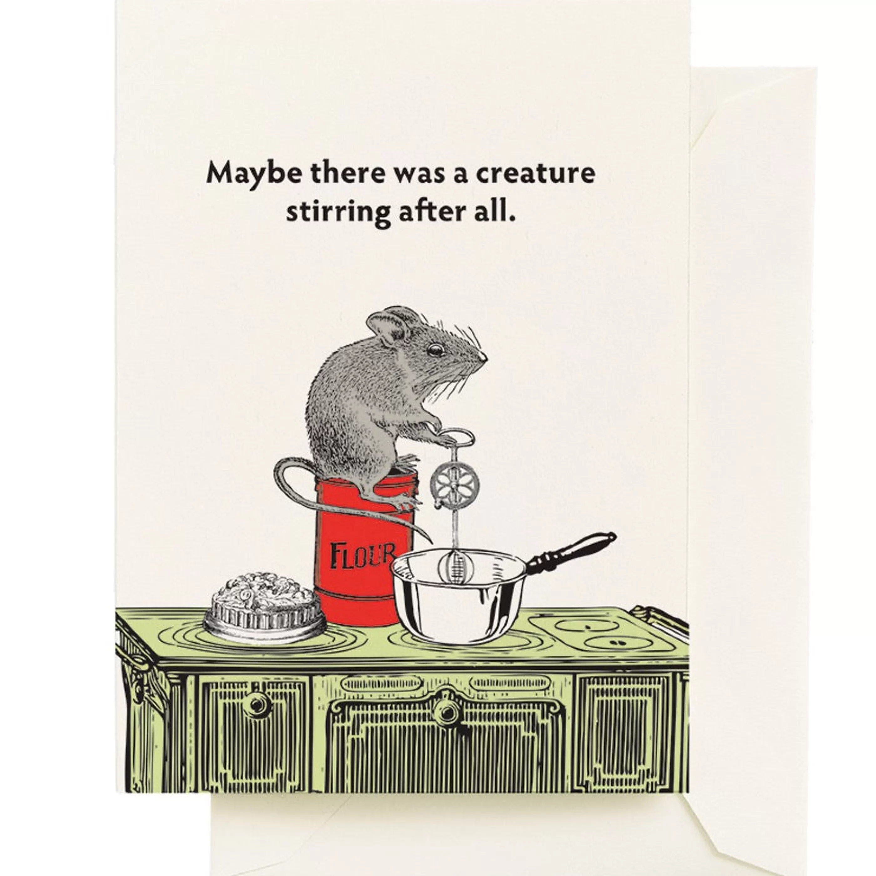 Seltzer Goods Mouse Stirring Holiday Card Store