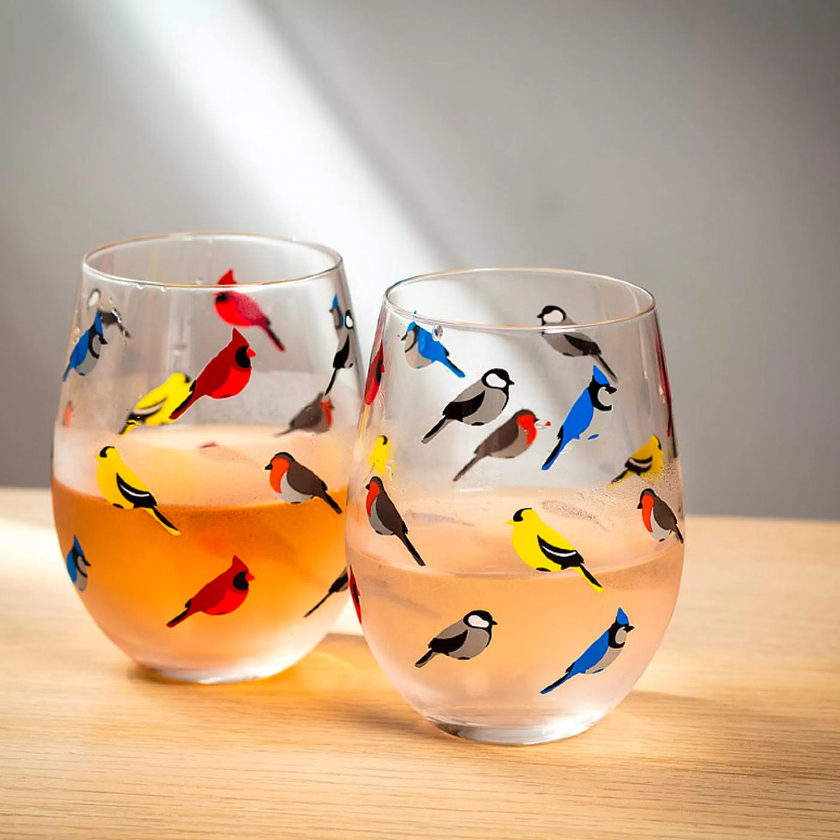 Abbott Collection Barware>Multi Bird Stemless Goblet